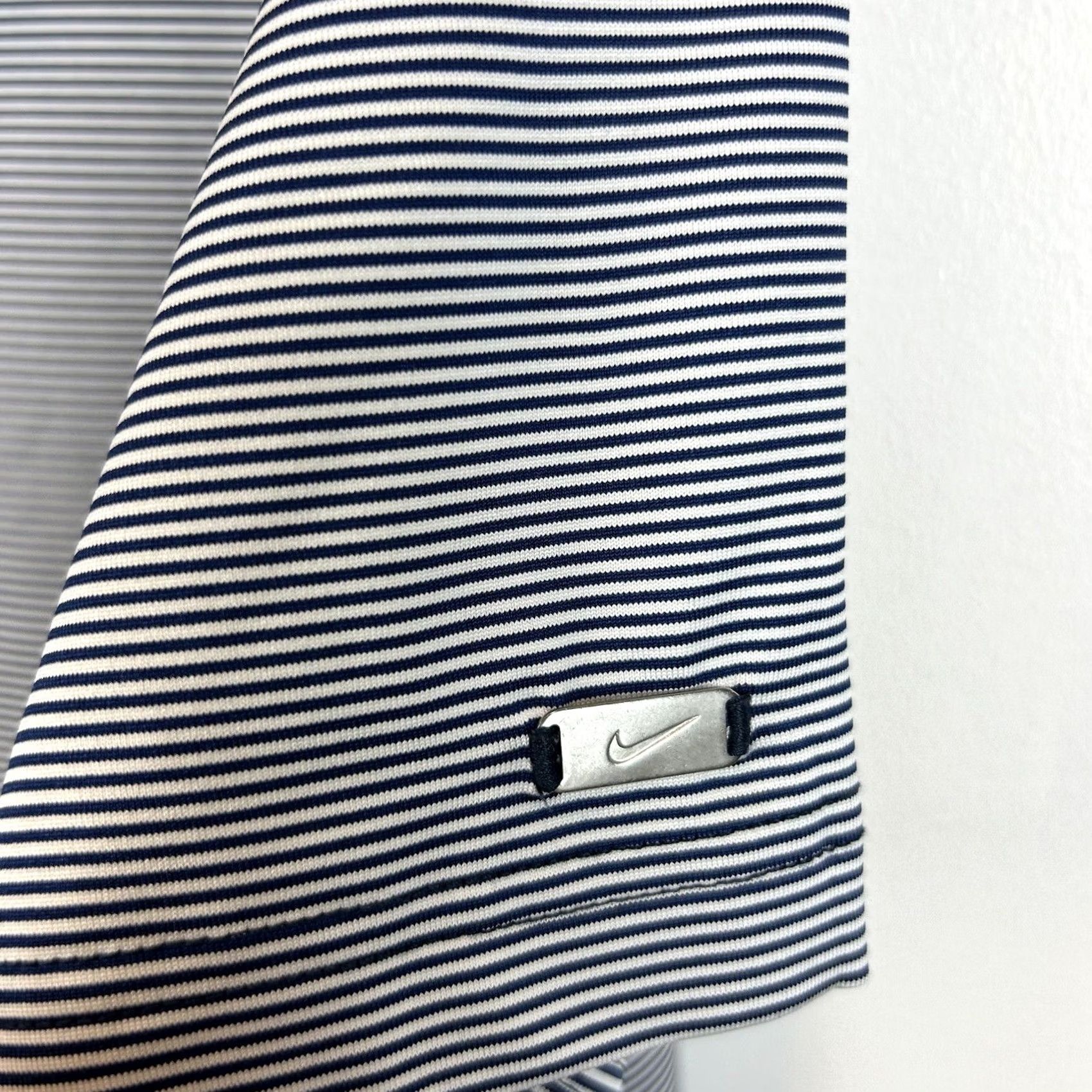Nike Nike Polo Shirt Mens M Dri-Fit Navy White Stripe Polyester Golf Preppy Shirt Size US M / EU 48-50 / 2 - 4 Thumbnail