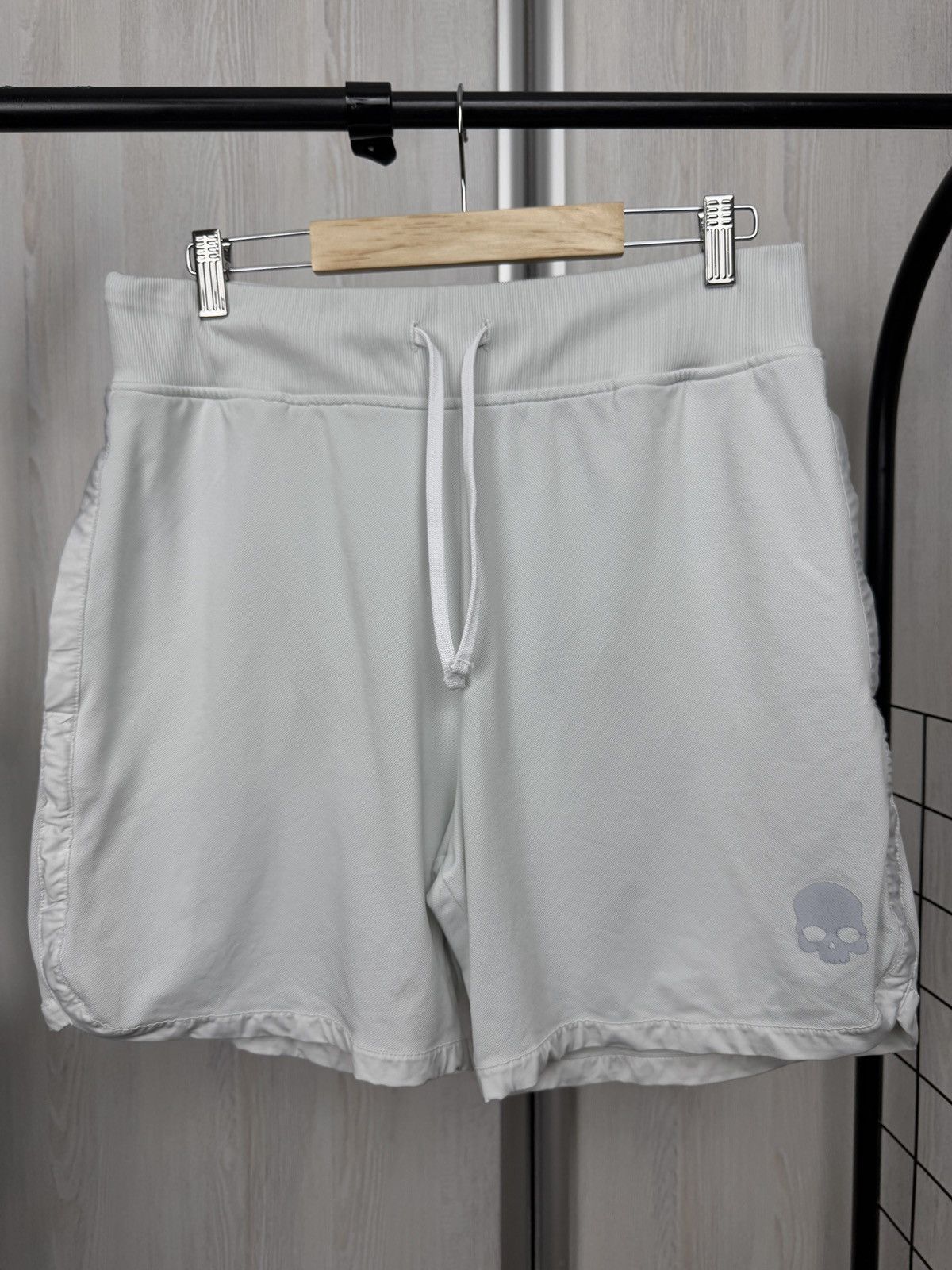 HYDROGEN Hydrogen white nylon reflective logo shorts Size US 36 / EU 52 - 1 Thumbnail