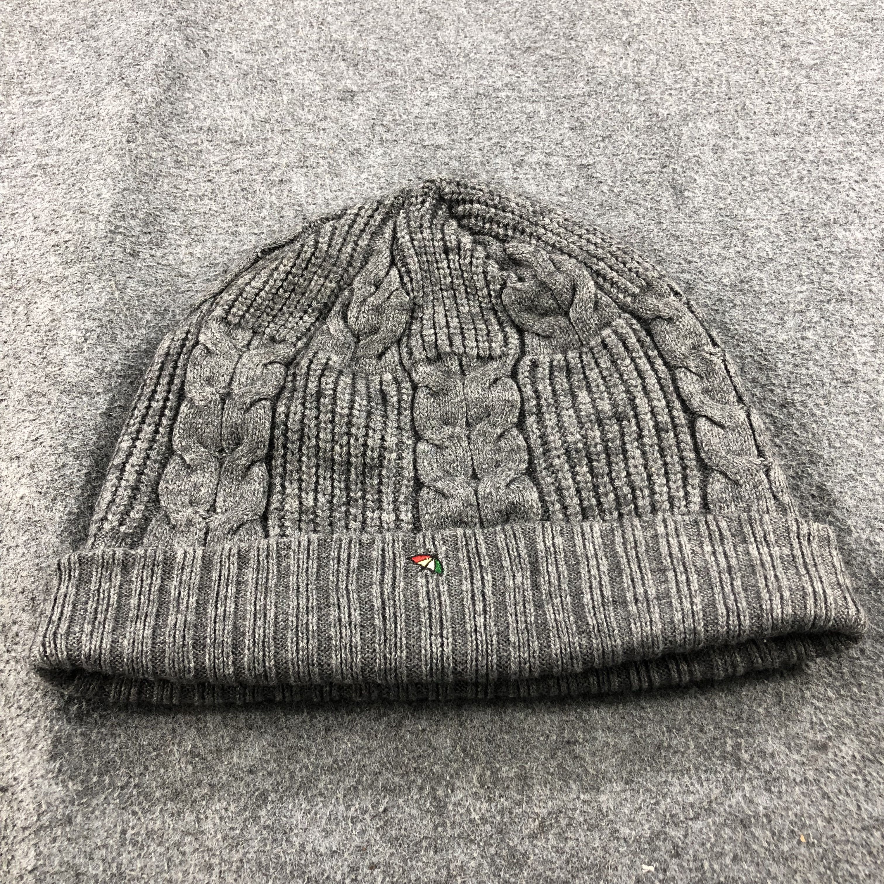 Japanese Brand Arnold Palmer Cable Knit Grey Beanie Snowcap Snow Hat B330 Size ONE SIZE - 3 Thumbnail