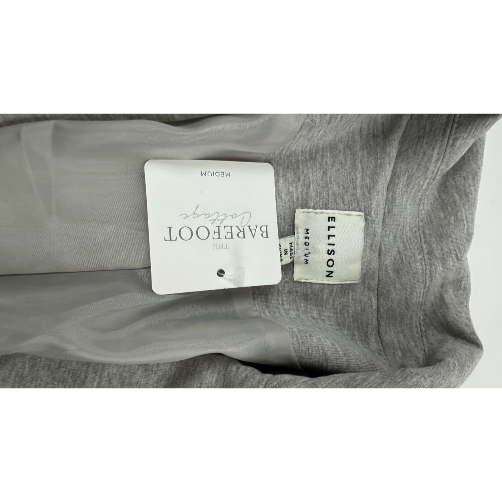 Vintage Ellison Blazer Womens Medium Gray Barefoot Collage Soft Knit Jacket Work Office Size M / US 6-8 / IT 42-44 - 3 Thumbnail