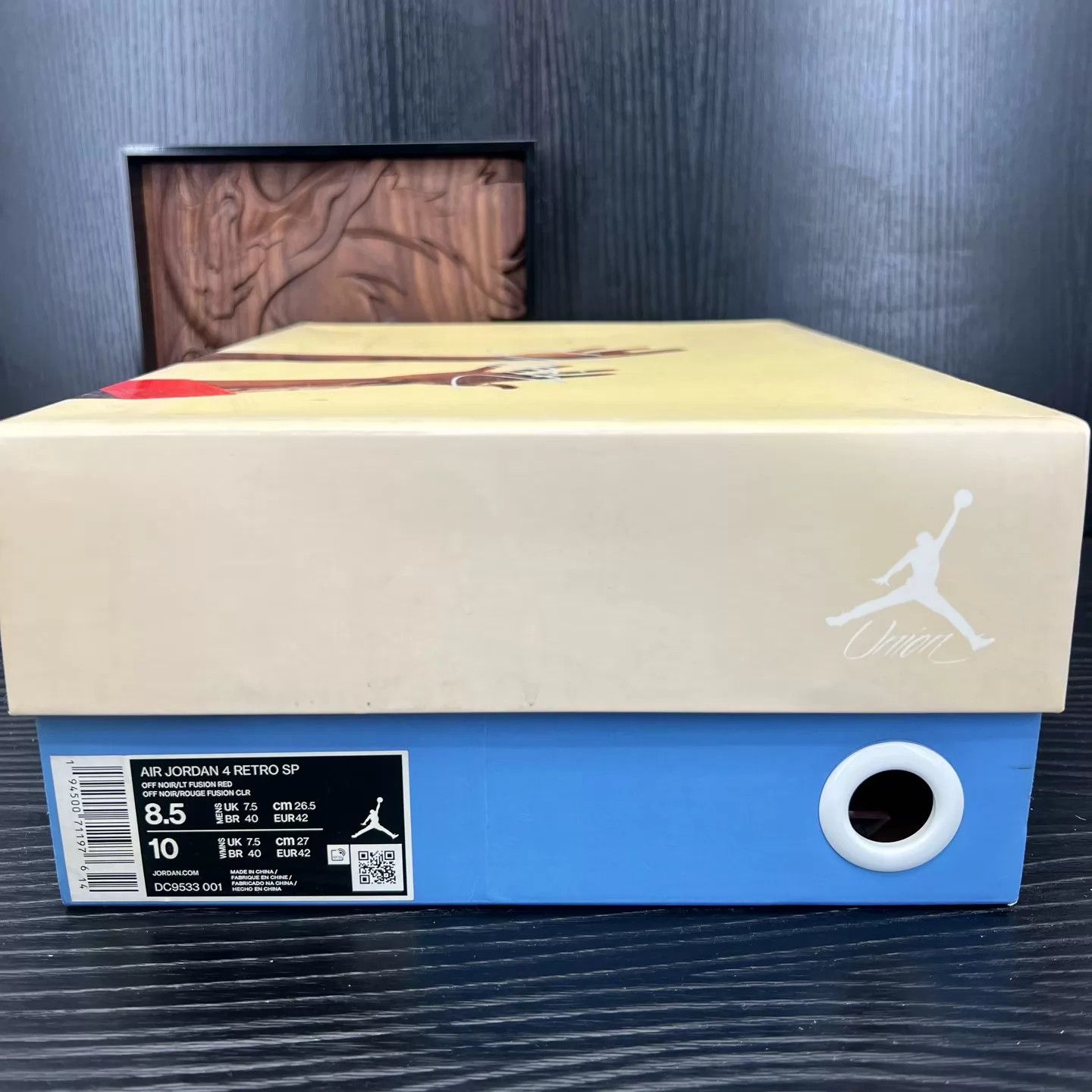 Nike Air Jordan 4 Union Black Blue 42 Size US 9 / EU 42 - 9 Thumbnail