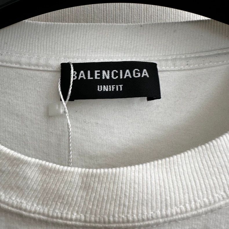 Balenciaga Balenciaga White Scissors Wheat Logo Alphabet Short Sleeve Size US XS / EU 42 / 0 - 3 Thumbnail