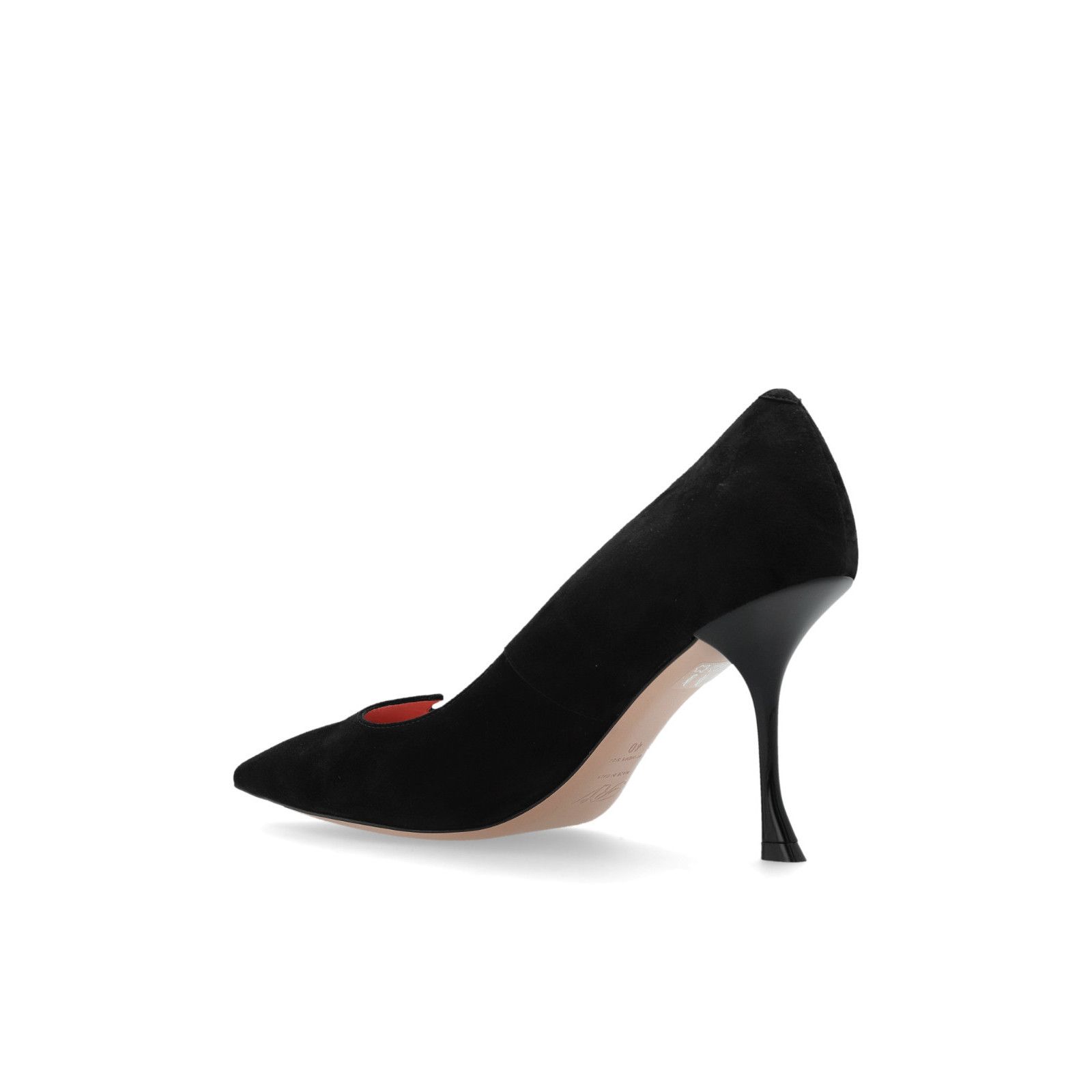 ROGER VIVIER I L ove Black Suede 85mm Heel Pumps New & Authe