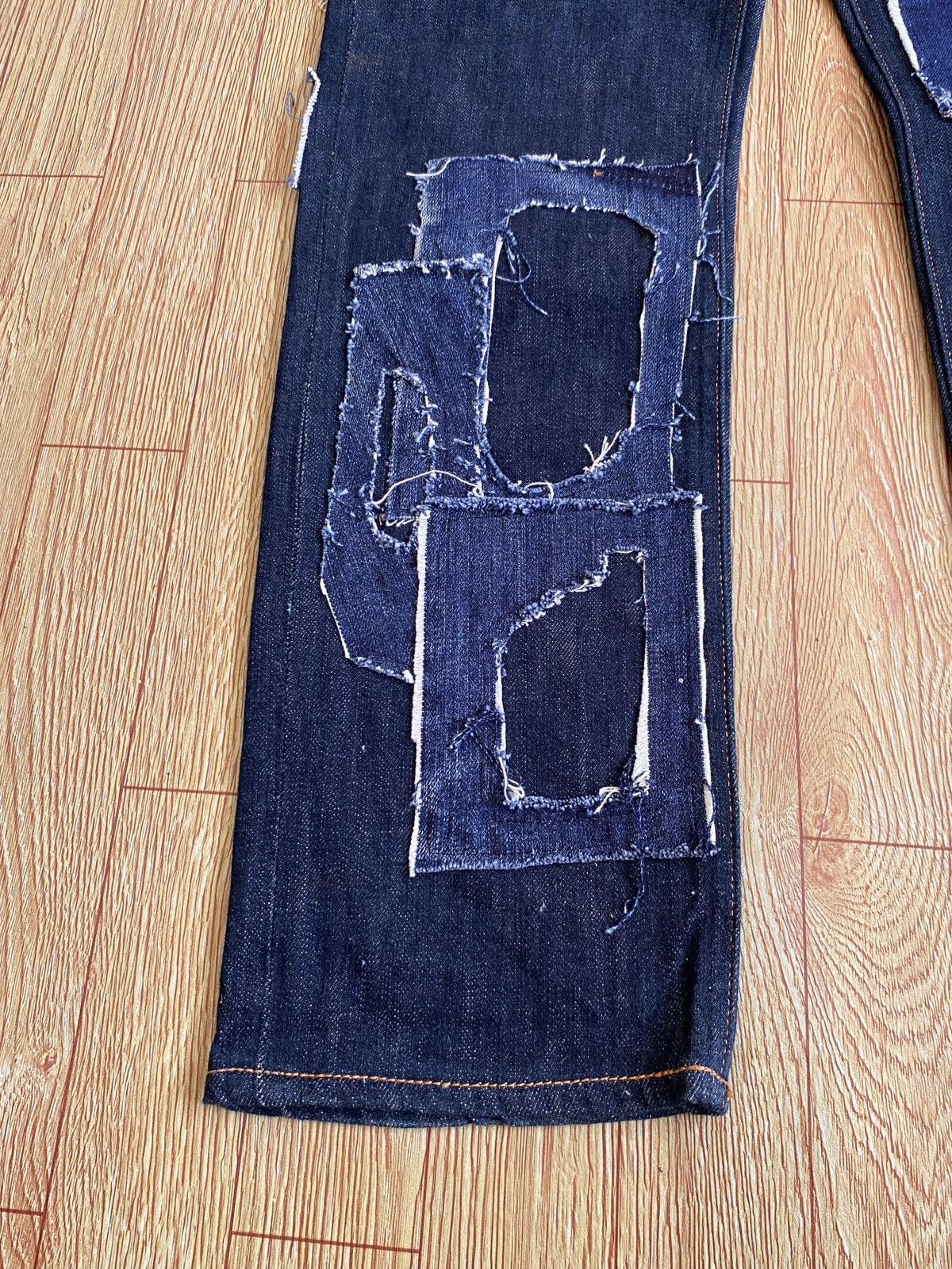 Kapital Rare Vintage Kapital Sashiko Boro Buckle Back Denim 1990s Size US 33 - 6 Thumbnail