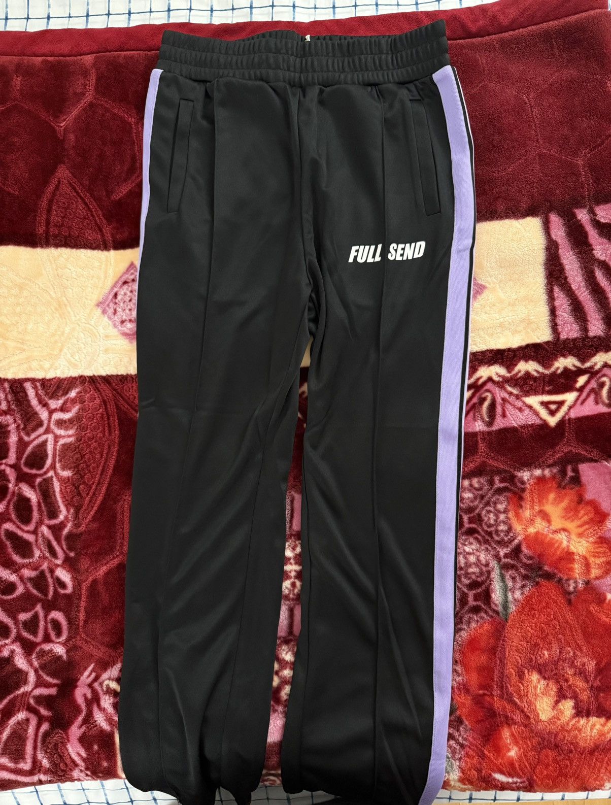 Full Send Full Send Nelk Boys Track Pants Black Size Large New Size US 34 / EU 50 - 1 Thumbnail