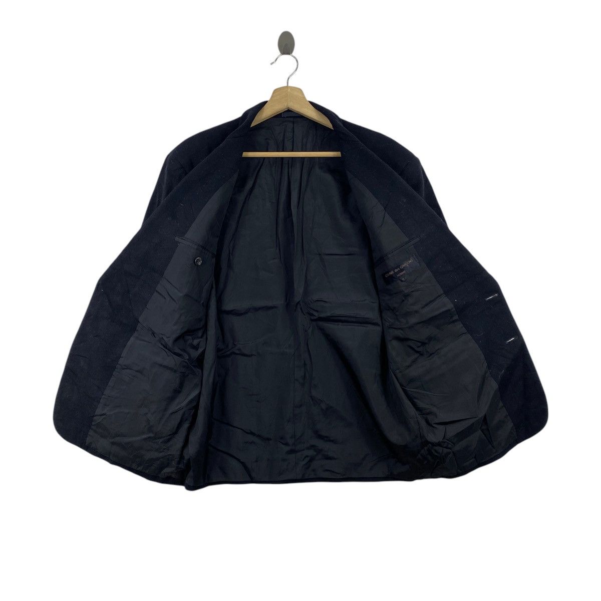 Comme des Garcons Vintage 80s COMME DES GARCONS Homme Black Blazer Coat Size US M / EU 48-50 / 2 - 4 Thumbnail