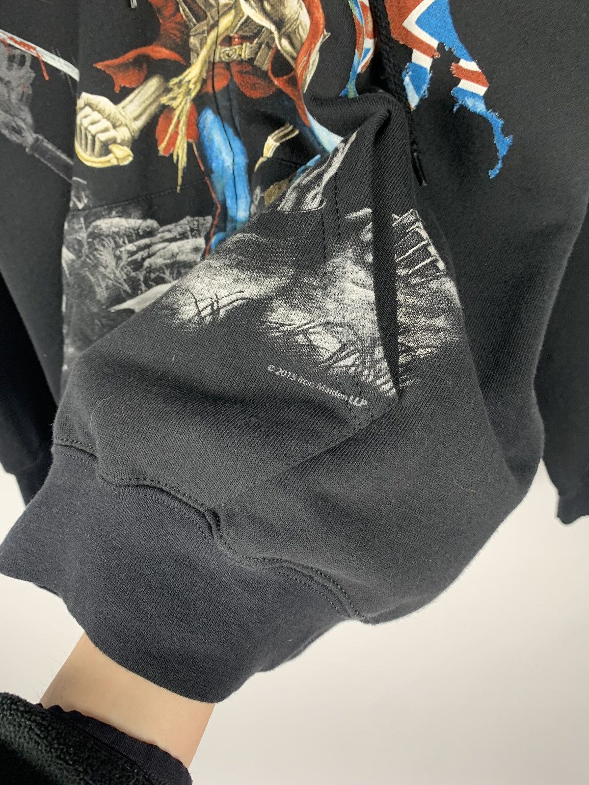 Band Tees Vintage Iron Maiden Rock Band Zip Up Hoodie Y2K Skulls Black Size US M / EU 48-50 / 2 - 5 Thumbnail