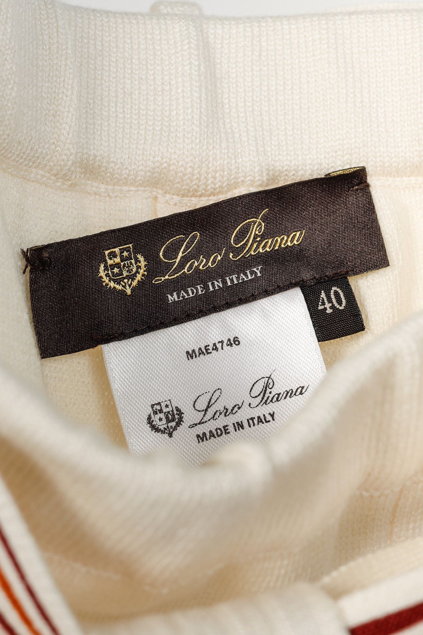 Loro Piana Loro Piana Ivory Silk & Cotton Knit Stripe-Belt Pants Size 27" / US 4 / IT 40 - 4 Thumbnail