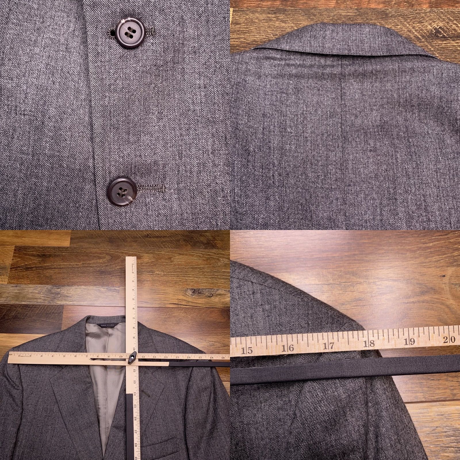 Ralph Lauren VINTAGE Ralph Lauren Polo University Club Blazer Gray Wool USA Mens 40S Size US L / EU 52-54 / 3 - 8 Thumbnail
