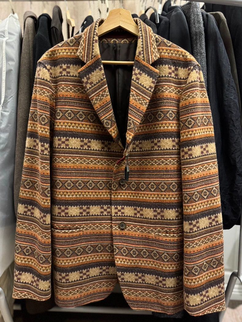 Yohji Yamamoto Patterned Zip Jacket- DMC