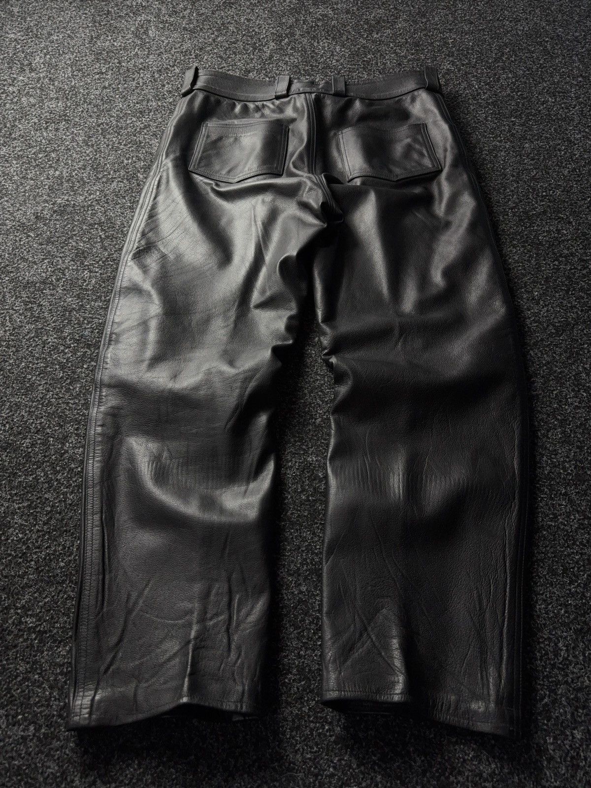 Leather Y2K Vintage Leather Pants Opium Style Alt Biker USA Rare Size US 37 - 10 Thumbnail