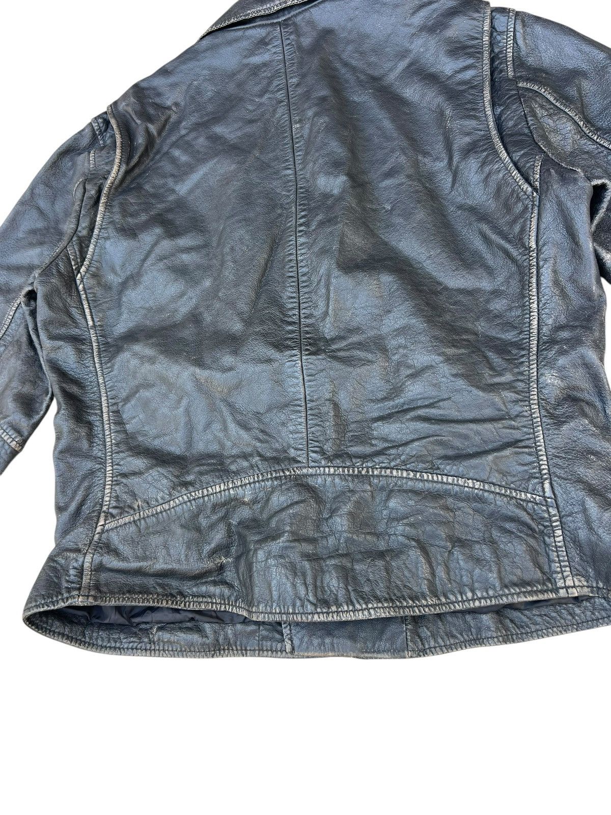 Levi's Levi’s Talon Patina Black Leather Double Collar Biker Jacket Size US M / EU 48-50 / 2 - 20 Thumbnail
