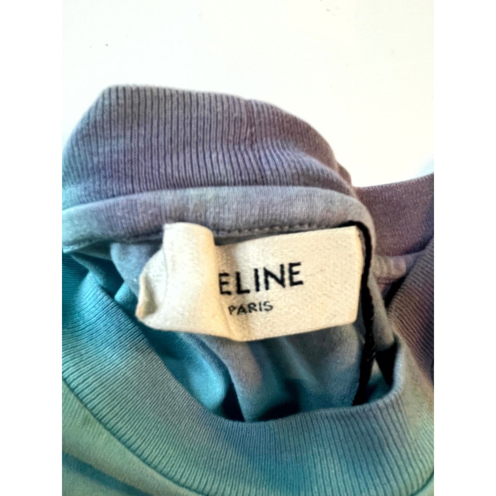 Celine Celine Studded Logo Tye Dye Multicolor Tee Size US S / EU 44-46 / 1 - 3 Thumbnail