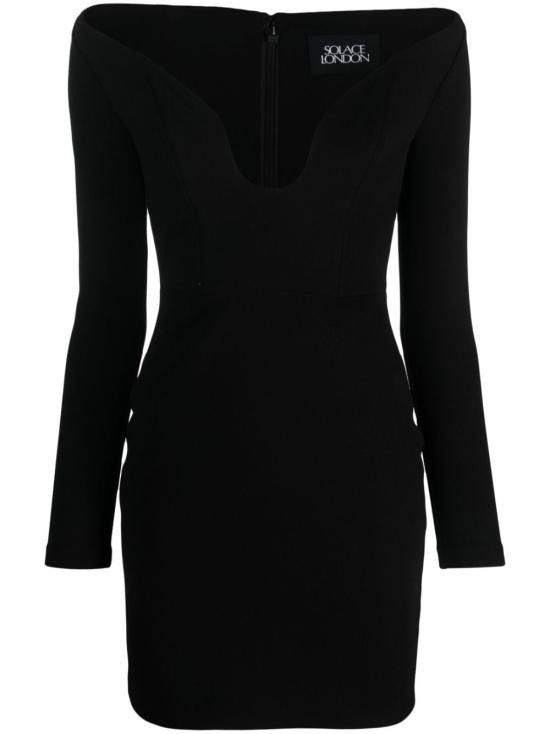 Solace London SOLACE LONDON Women Short Skirts OS36020 CREPEKNITBLACK Black Size M / US 6-8 / IT 42-44 - 1 Thumbnail