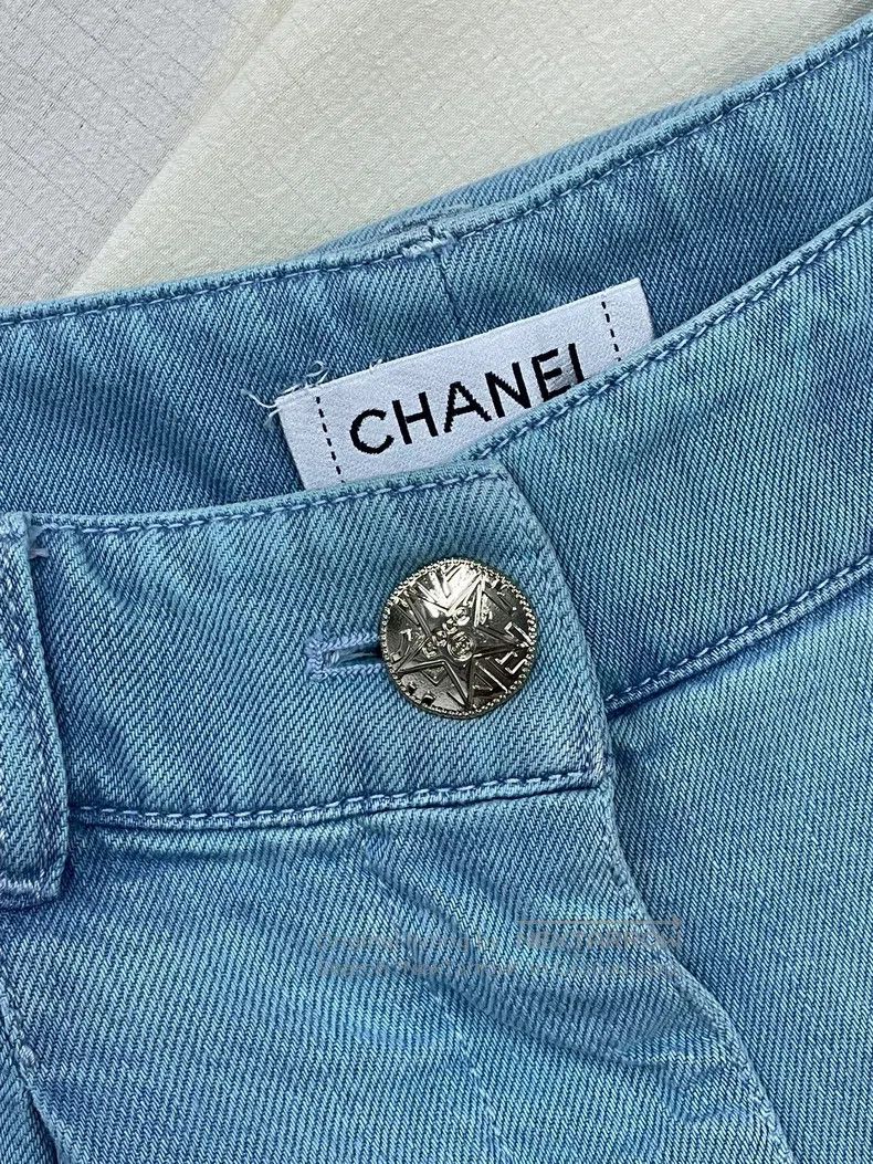 Chanel Chanel 21S Spring and Summer Series Blue Wide Leg Jeans Size 25" / US 0 / IT 36 - 2 Thumbnail
