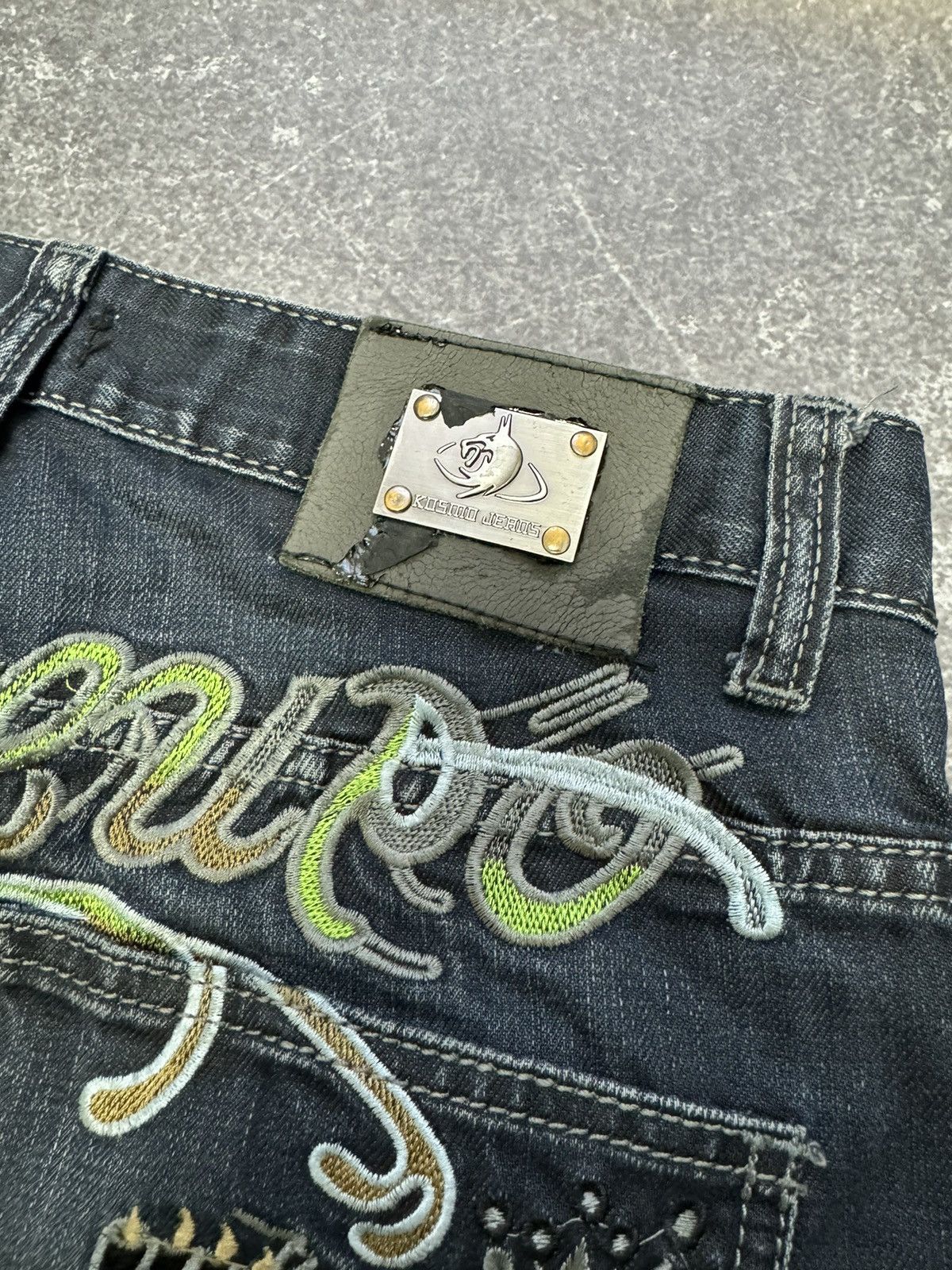 Japanese Brand Avant Garde Japanese Style Ed Hardy Kosmo Lupo Jeans Size US 31 - 5 Thumbnail
