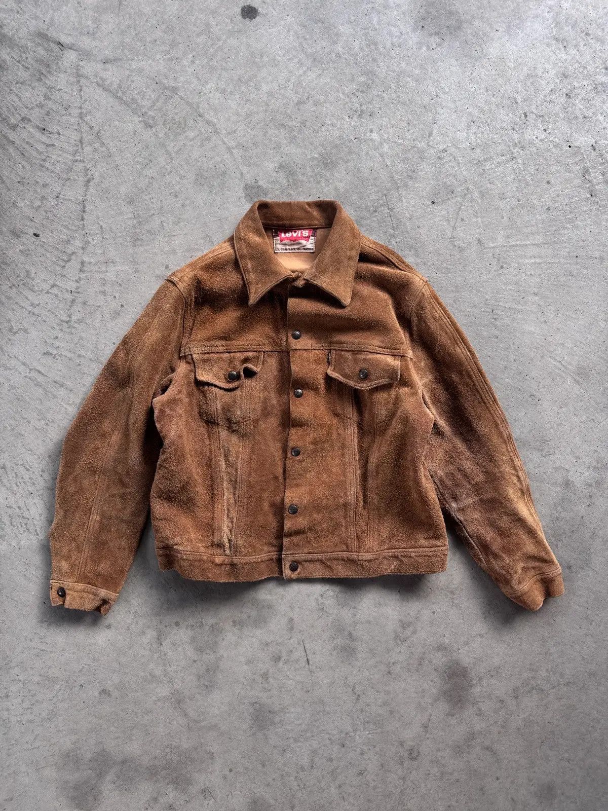 Levi's True Vintage 60s Levis Big E Suede Leather Jacket Size US M / EU 48-50 / 2 - 1 Thumbnail