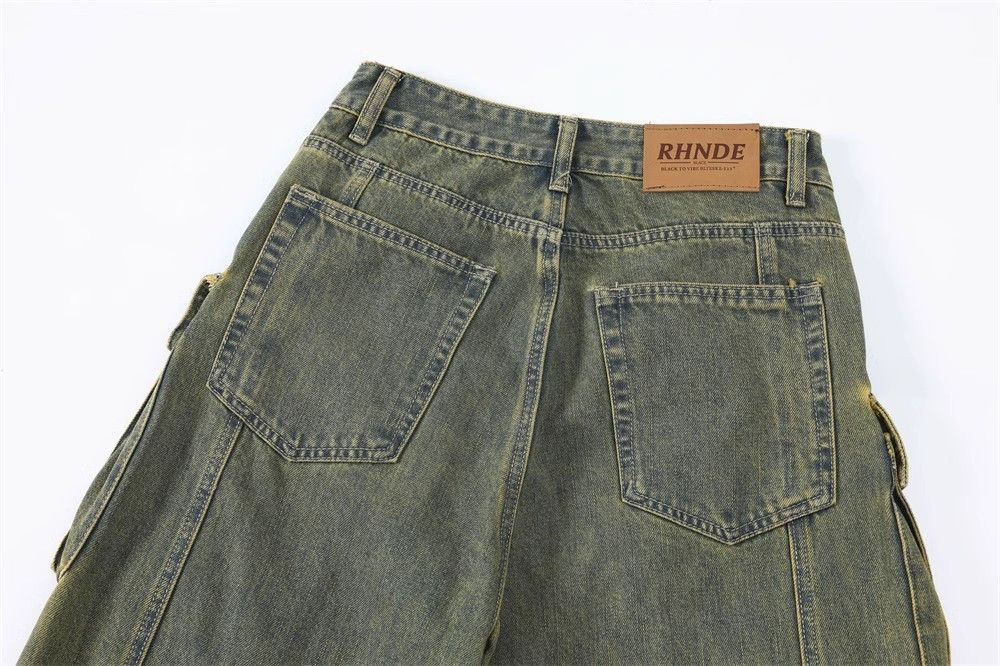 Japanese Brand × Jean High street trend washed distressed cargo ripped jeans Size US 32 / EU 48 - 7 Thumbnail