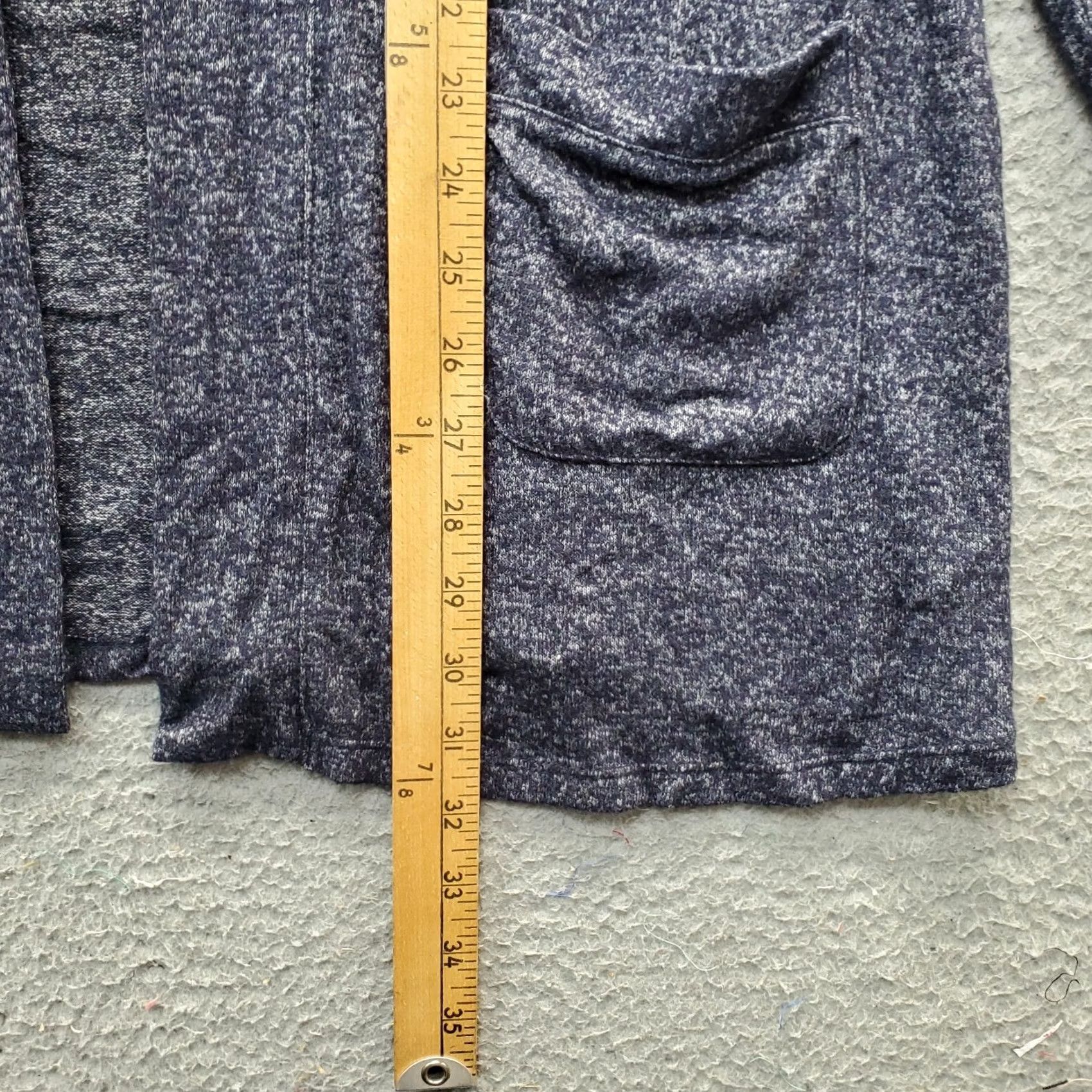 Vintage Lane Bryant Cardigan Womens Size 10/12 Gray Open Front Draped Pockets Knit Casual Womens Size L / US 10 / IT 46 - 6 Thumbnail
