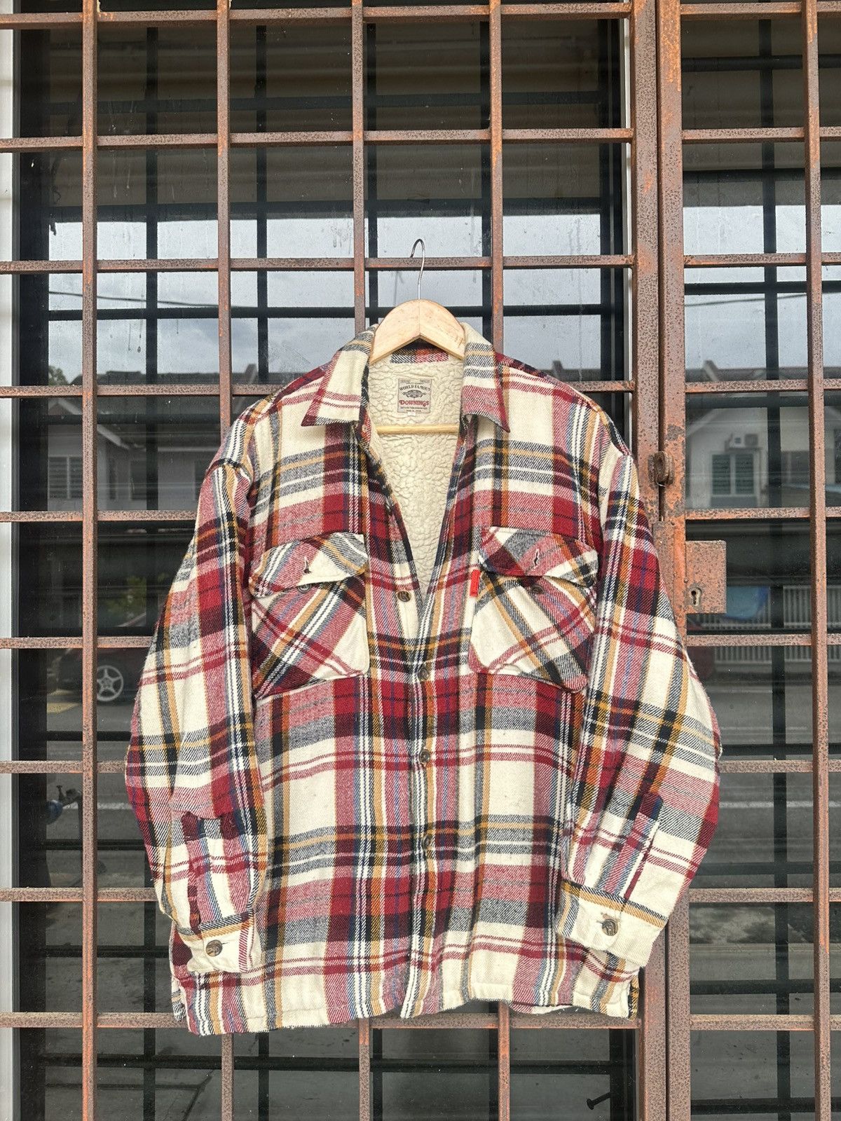 Vintage 👹Downing Fleece Lined Flannel Jacket Size US XL / EU 56 / 4 - 2 Thumbnail