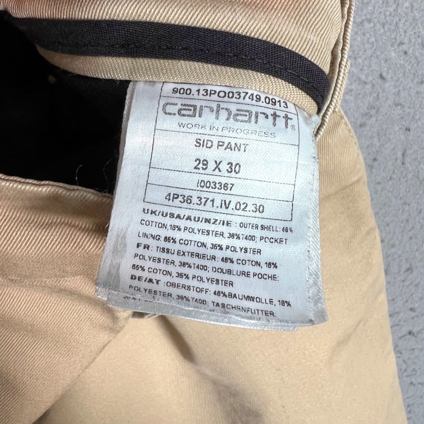 Carhartt Wip VINTAGE Carhartt WIP Work In Progress Mens Sid Pant 29 X 30 Beige Cotton Blend Size US 29 - 4 Thumbnail