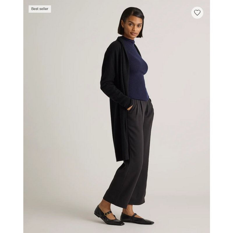 Quince Quince Cashmere Duster Cardigan Sweater Black S NWOT Size S / US 4 / IT 40 - 3 Thumbnail