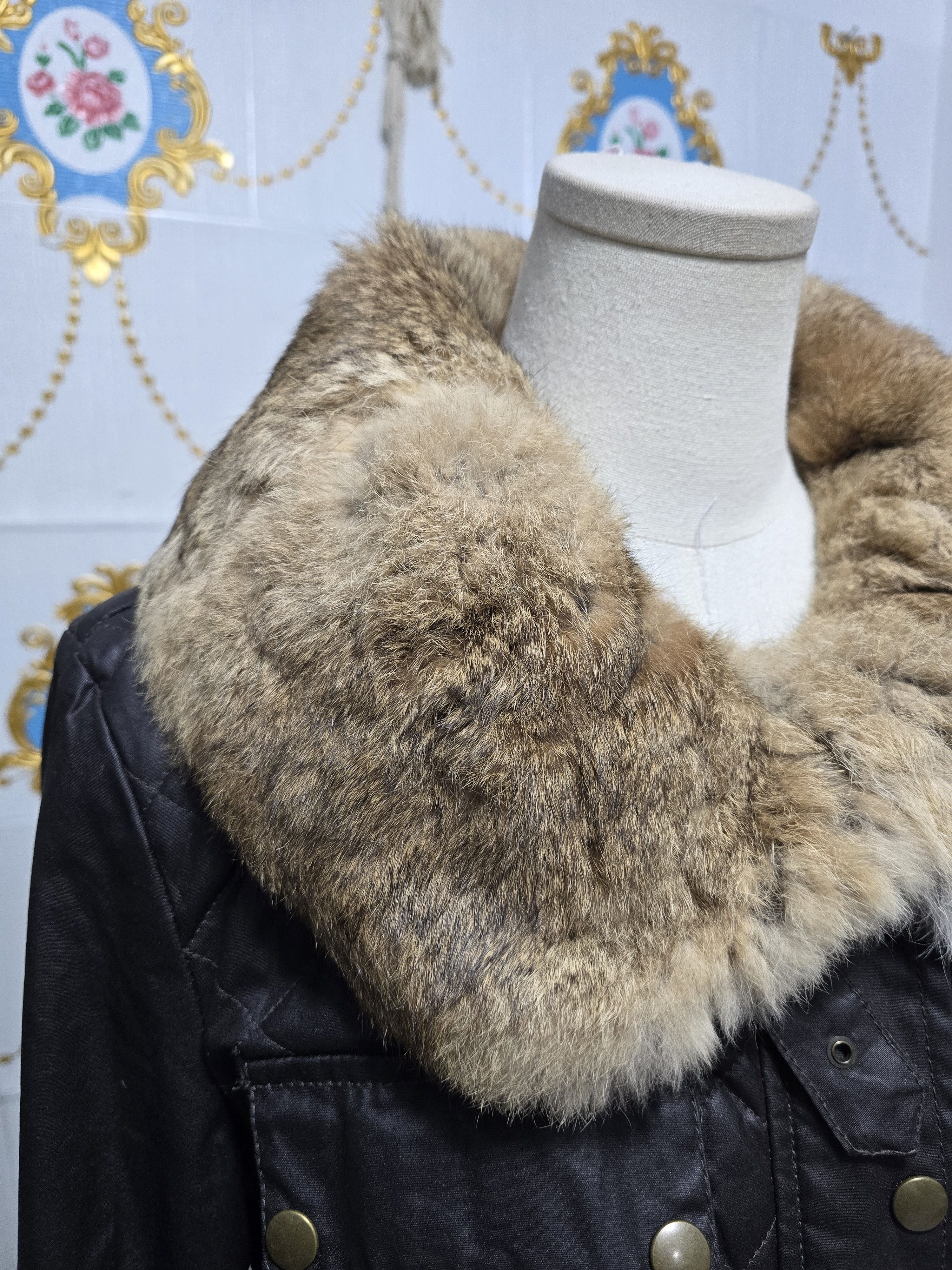 Belstaff Belstaff Gold Label quilted jacket ,wax cotton rabbit fur Size M / US 6-8 / IT 42-44 - 4 Thumbnail