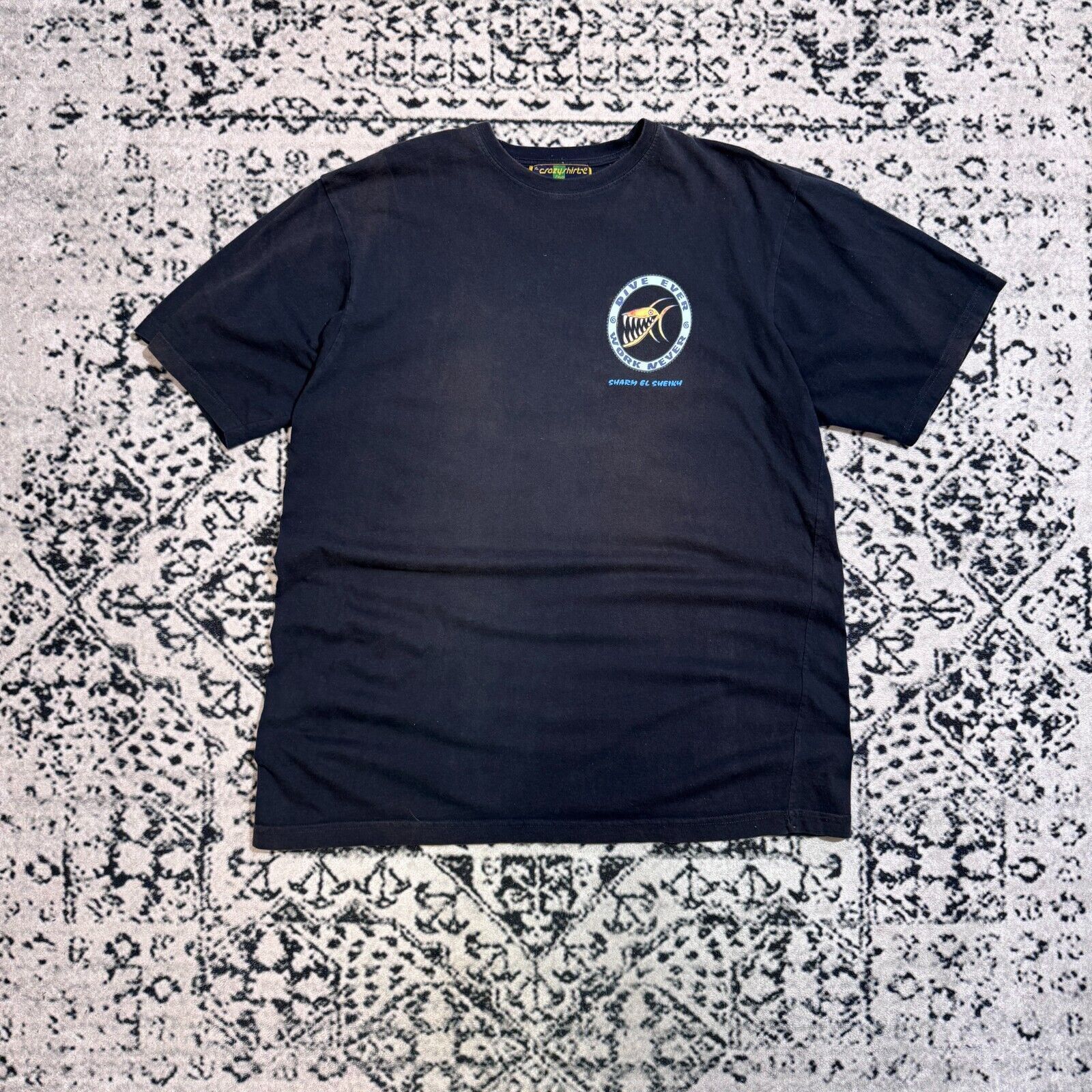 Vintage Vintage Unisex Navy Cotton T-Shirt Size L Dive Ever Surfing Size US L / EU 52-54 / 3 - 1 Thumbnail