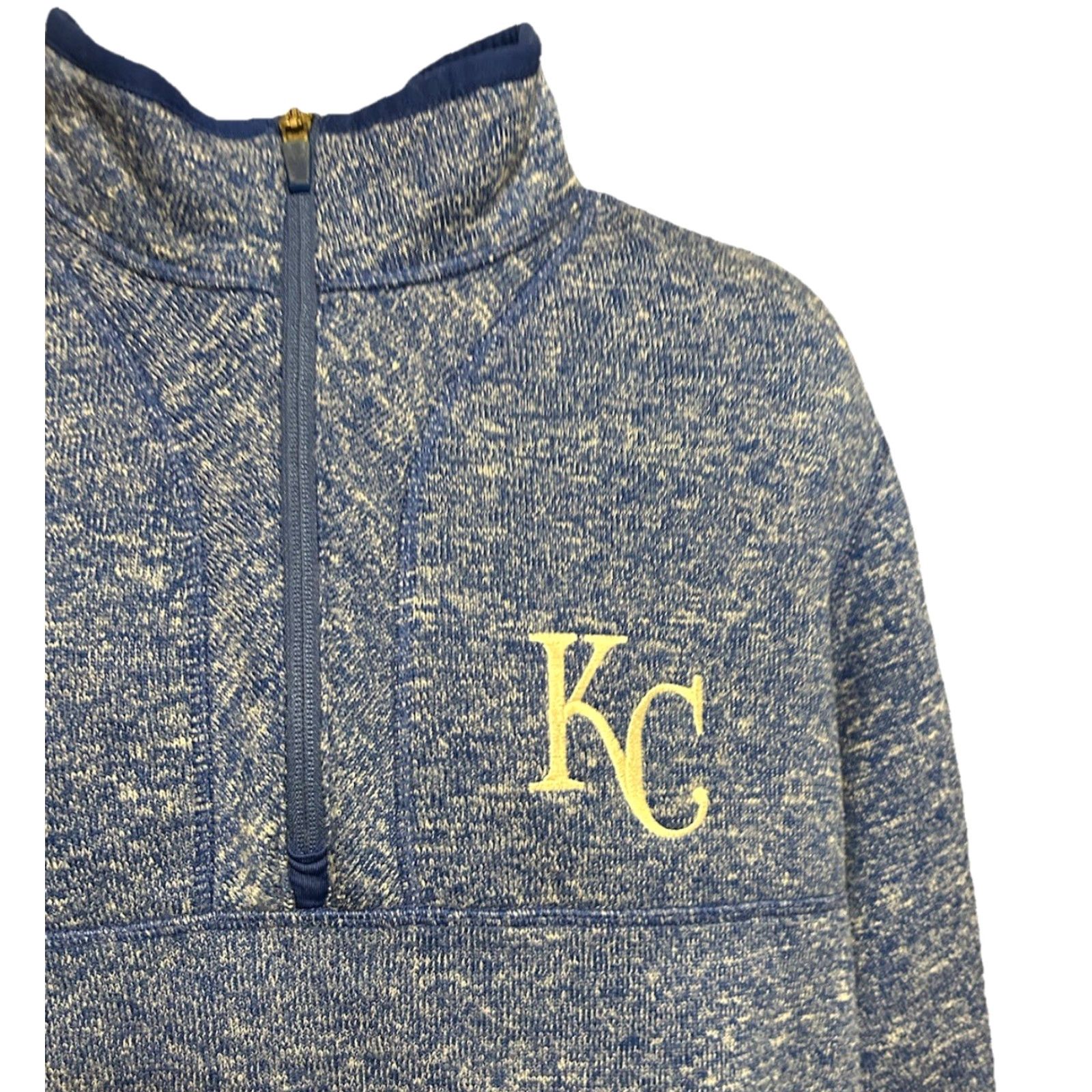 Vintage Antigua Kansas City Royals 1/4 Zip Pullover Men 2XL Heather Blue Size US XXL / EU 58 / 5 - 7 Thumbnail