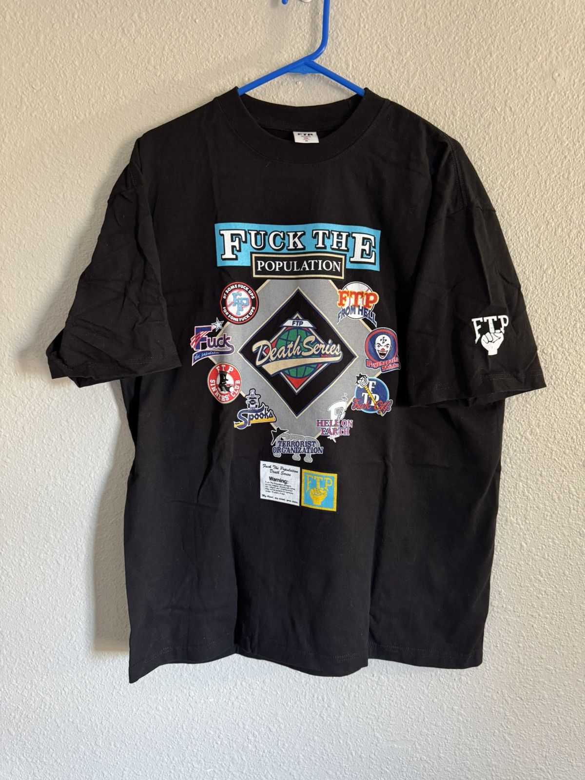 Fuck The Population FTP baseball tee Size US XL / EU 56 / 4 - 1 Thumbnail