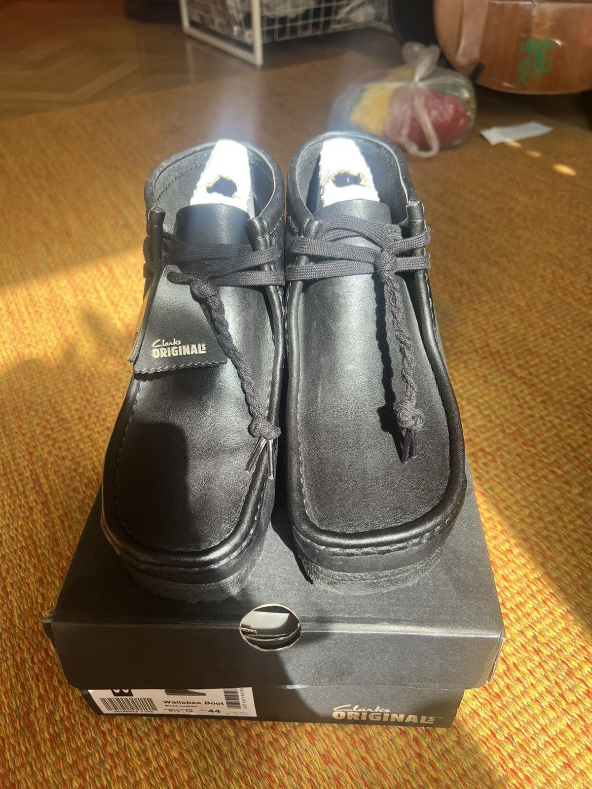 Clarks Clarks Wallabee Originals Black Leather Size US 10.5 / EU 43-44 - 3 Thumbnail