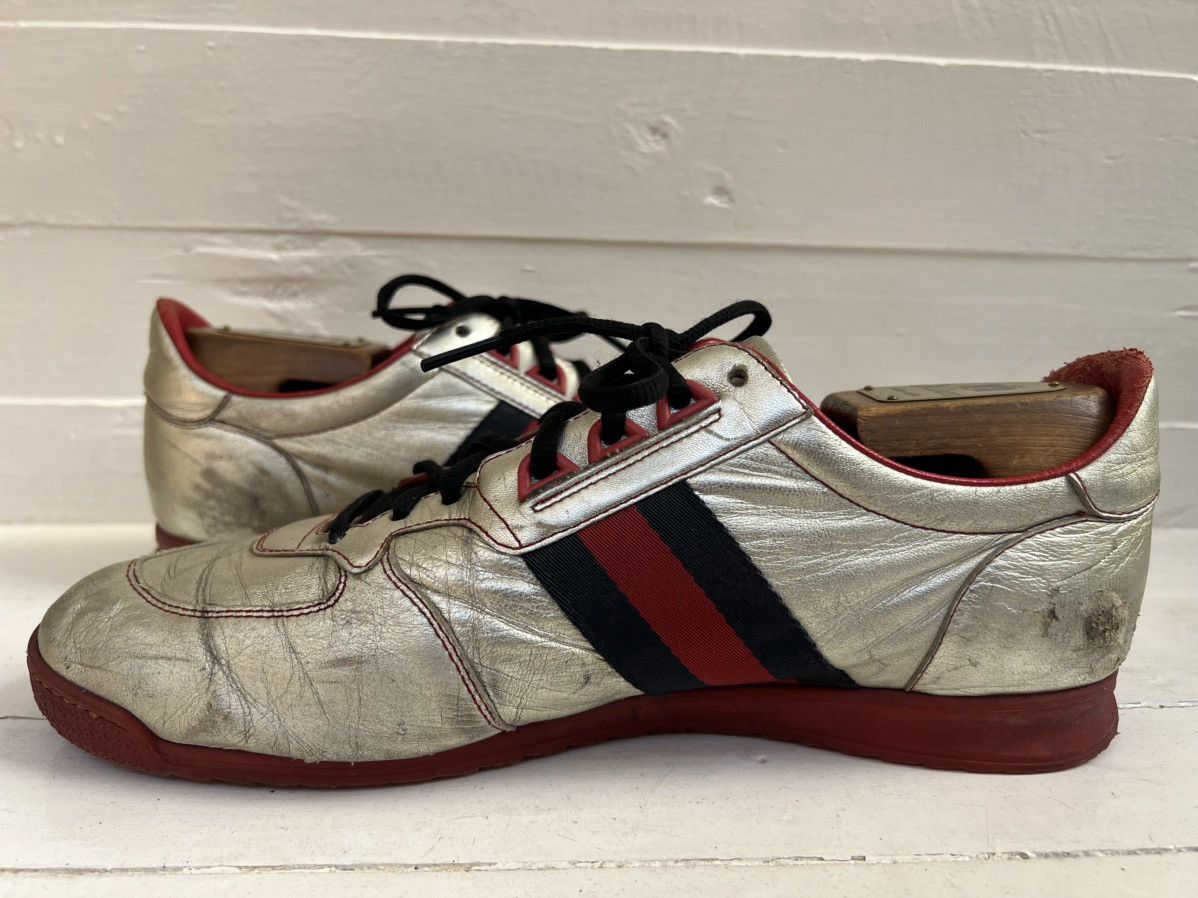 Gucci GUCCI Guccissima Silver Sneakers ITALY Mens Shoes 233334 Size US 9 / EU 42 - 8 Thumbnail