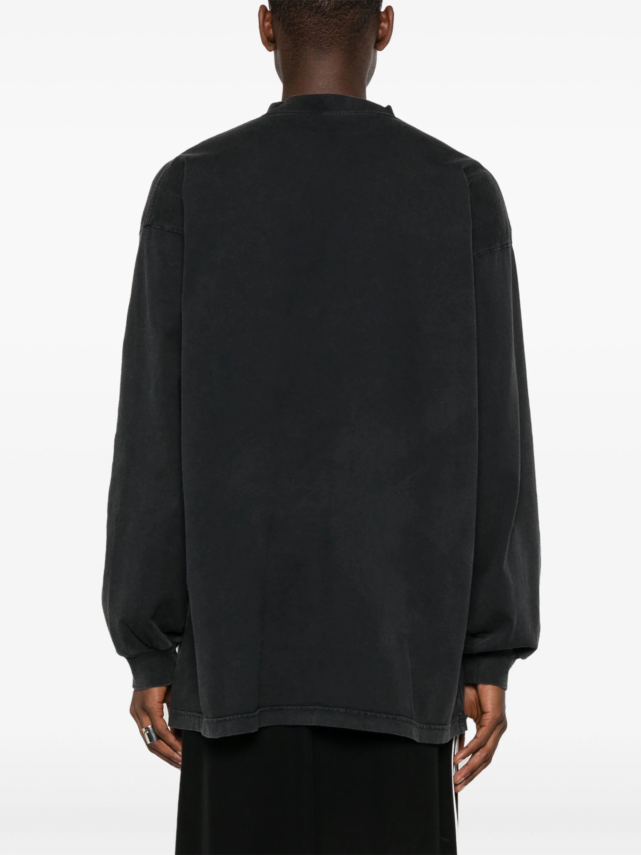 Balenciaga o1la1rc1a0824 Large Fit Long Sleeve T-Shirt Oversized Black Size US S / EU 44-46 / 1 - 5 Thumbnail
