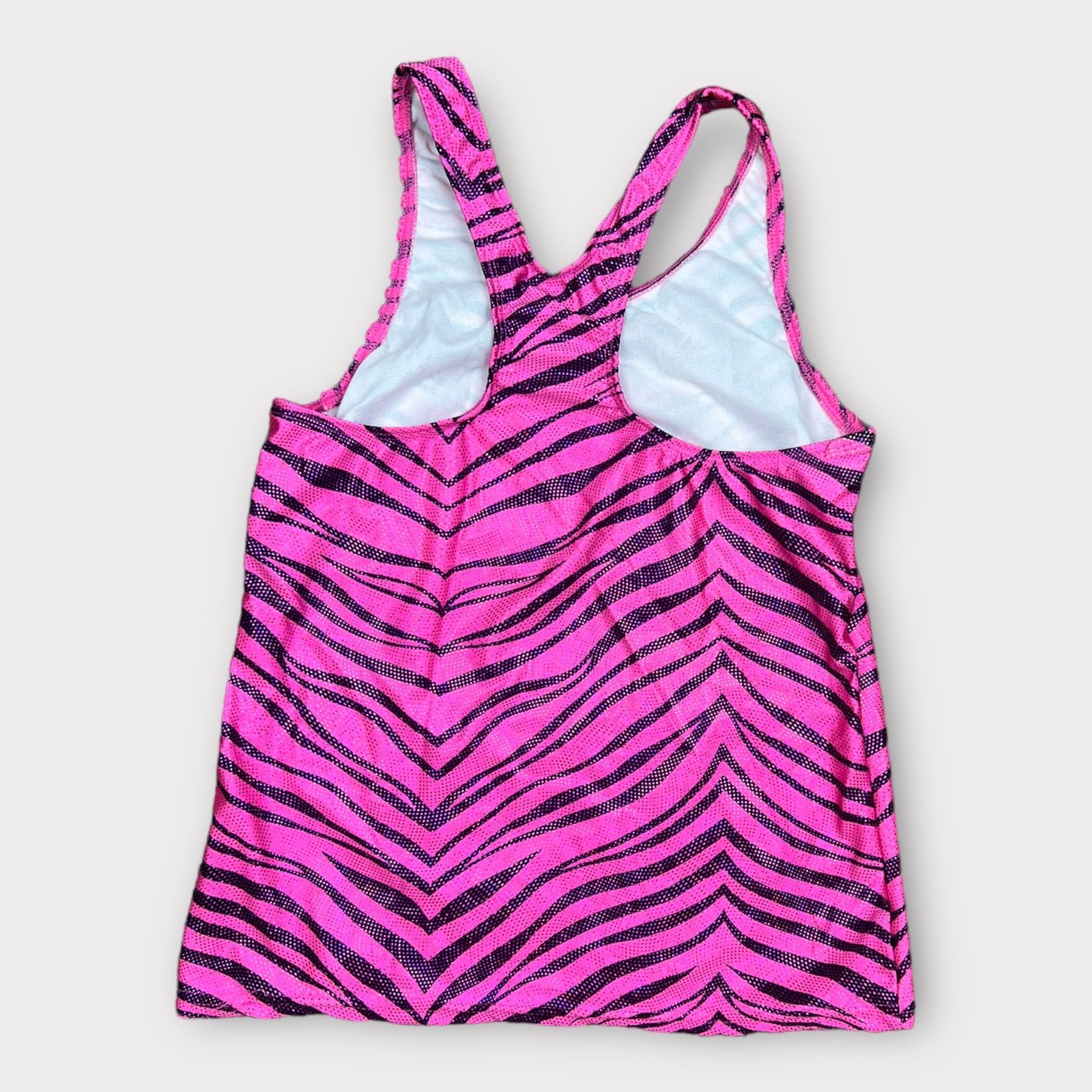 Vintage Pizzazz Performance Wear Animal Print Racer Back Top Size L / US 10 / IT 46 - 2 Thumbnail