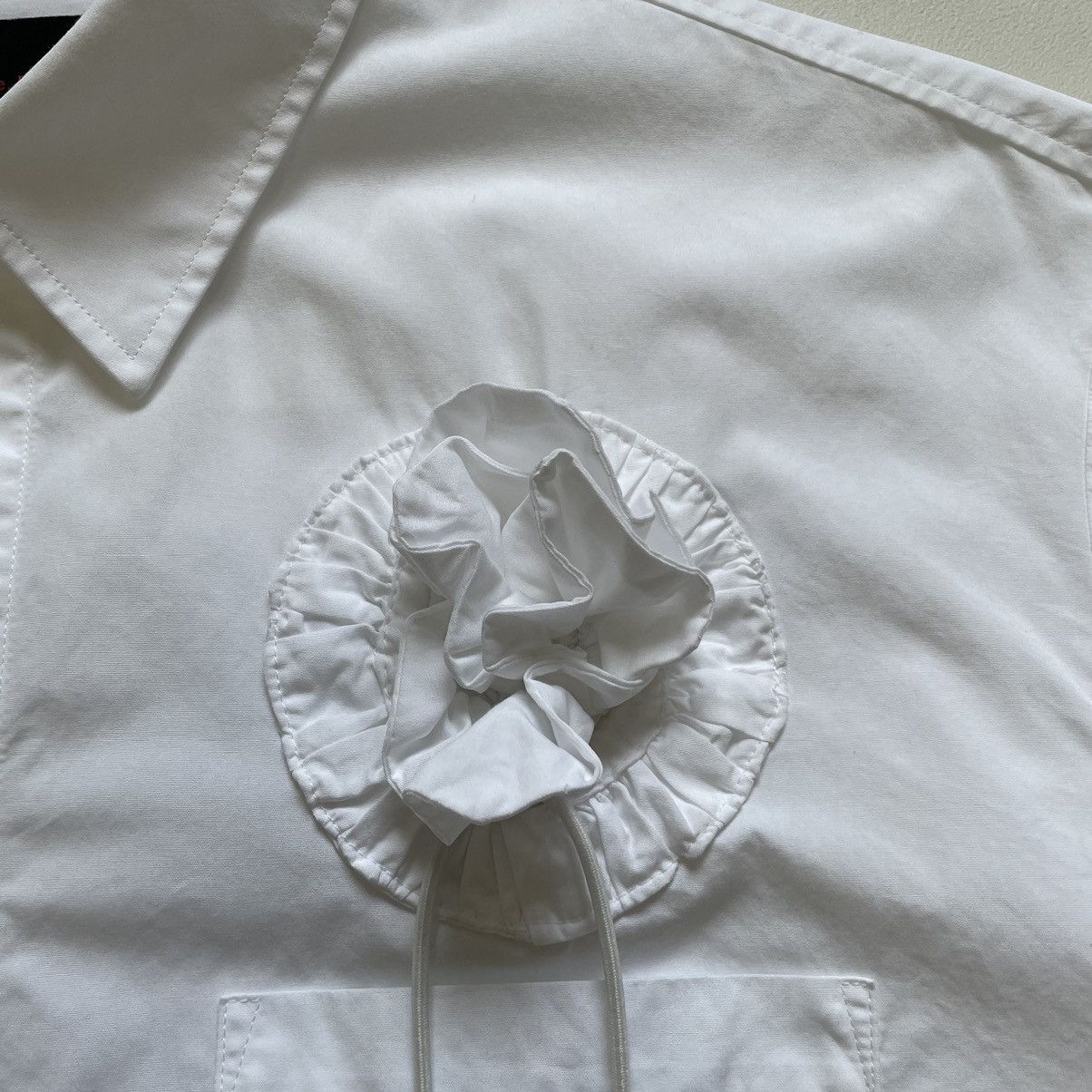 Simone Rocha White Cotton ‘3D Rosette Rose’ Shirt Size US L / EU 52-54 / 3 - 8 Thumbnail