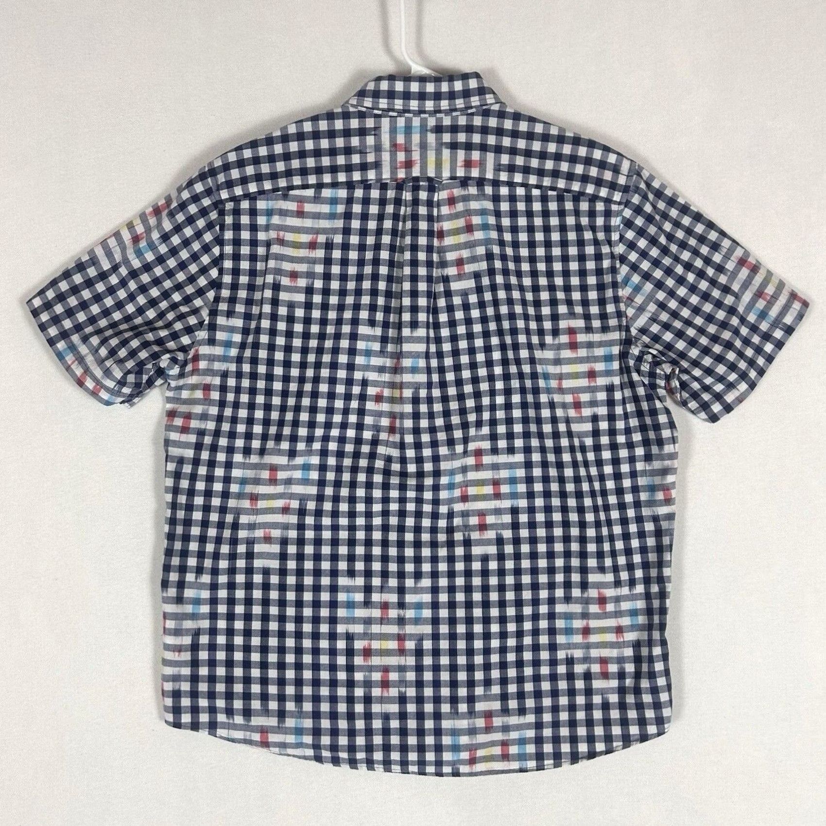 Lands' End Lands' End Button Down Shirt Men's L Blue Gingham Plaid Short Sleeve Casual Size US L / EU 52-54 / 3 - 7 Thumbnail