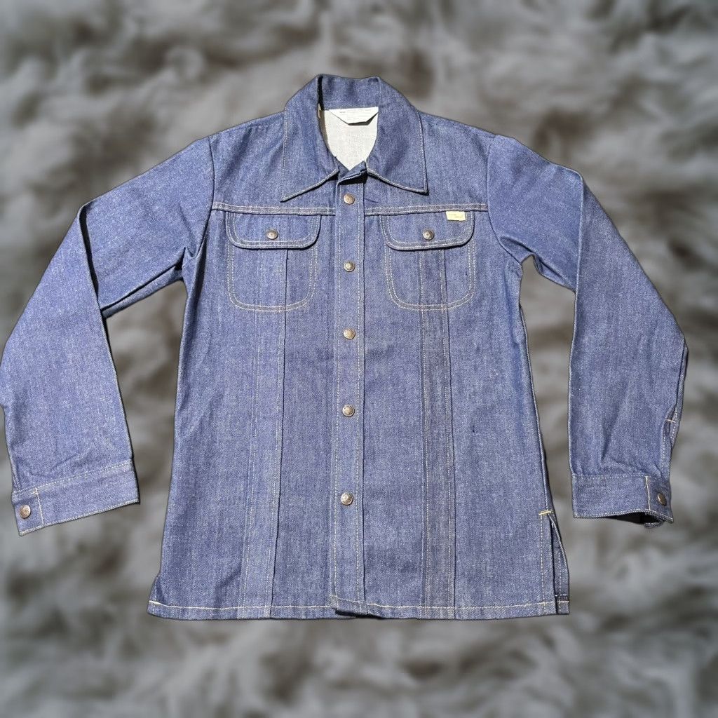 VINTAGE JC Penny Denim Jacket 1970s Women's Medium Dark