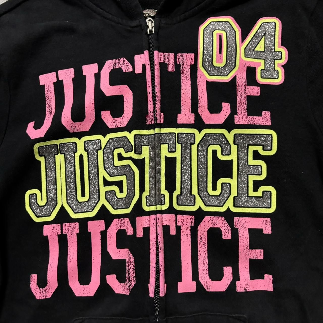 Japanese Brand × Vintage Crazy Vintage Y2K/2000s Cute Cyber Goth Justice Scene Emo Zip Up Hoodie! Size S / US 4 / IT 40 - 5 Thumbnail