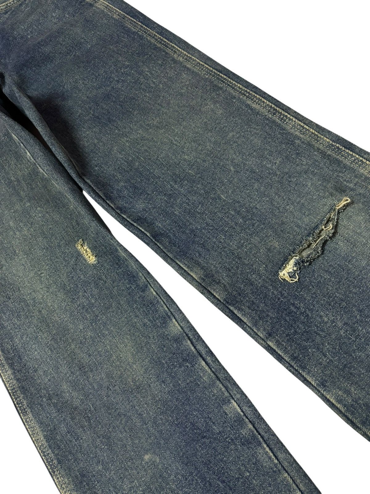 Japanese Brand Vtg Japanese Local Brand Distressed Jeans Size 29" - 4 Thumbnail