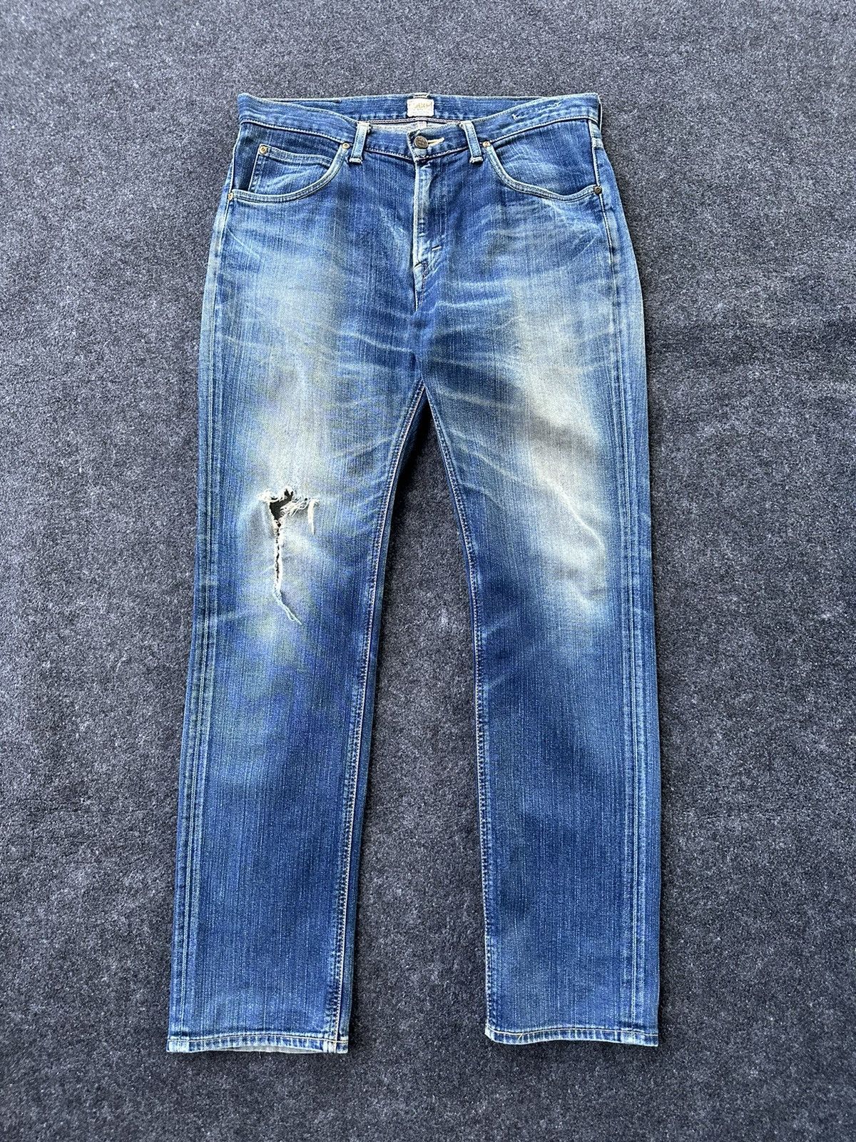 Vintage Lee 101 Rare Faded Washed Denim 34x32 D177