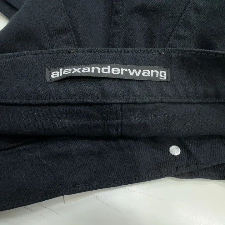 Alexander Wang Alexander Wang Black Wide-Leg Denim Trousers - Size 26" / US 2 / IT 38 - 2 Thumbnail