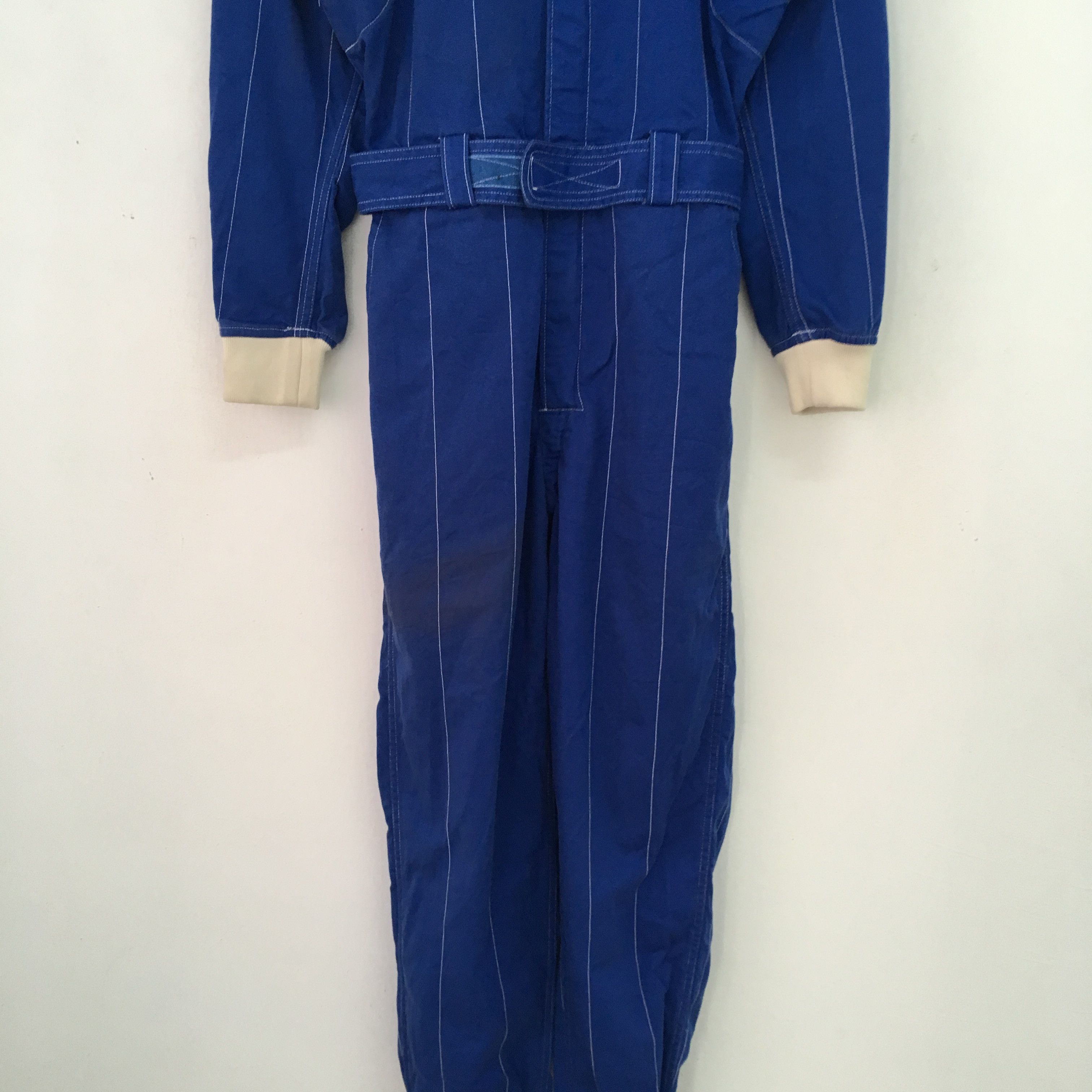 Japanese Brand × Vintage Vintage 90's Blue Workwear Coveralls Japan Size US L / EU 52-54 / 3 - 3 Thumbnail