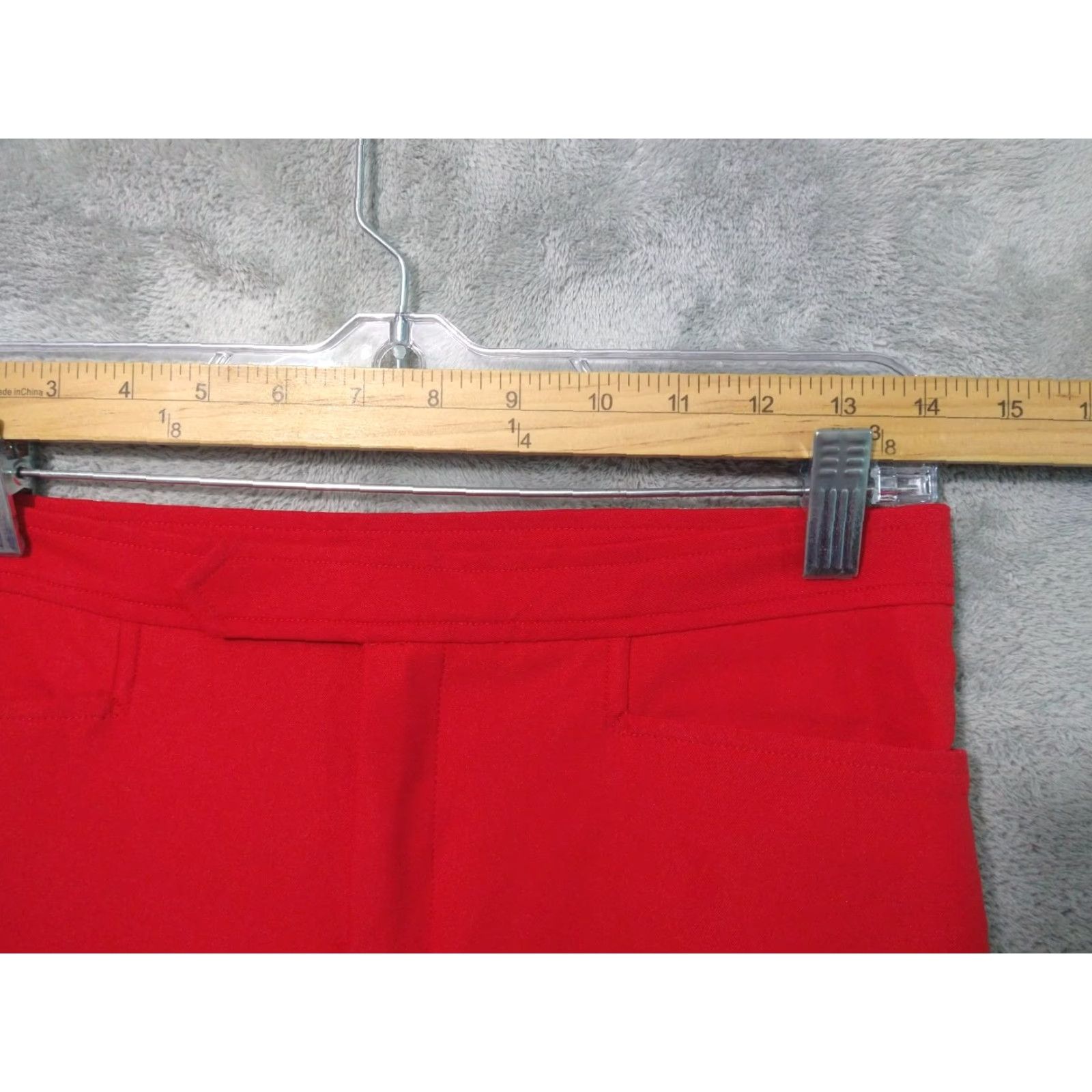 Ralph Lauren Ralph Lauren Pants Womens 8 Red Flared Leg Mid Rise Stretch Trouser Dress Pants City Preppy Mens Womens Girls Size 30" / US 8 / IT 44 - 3 Thumbnail