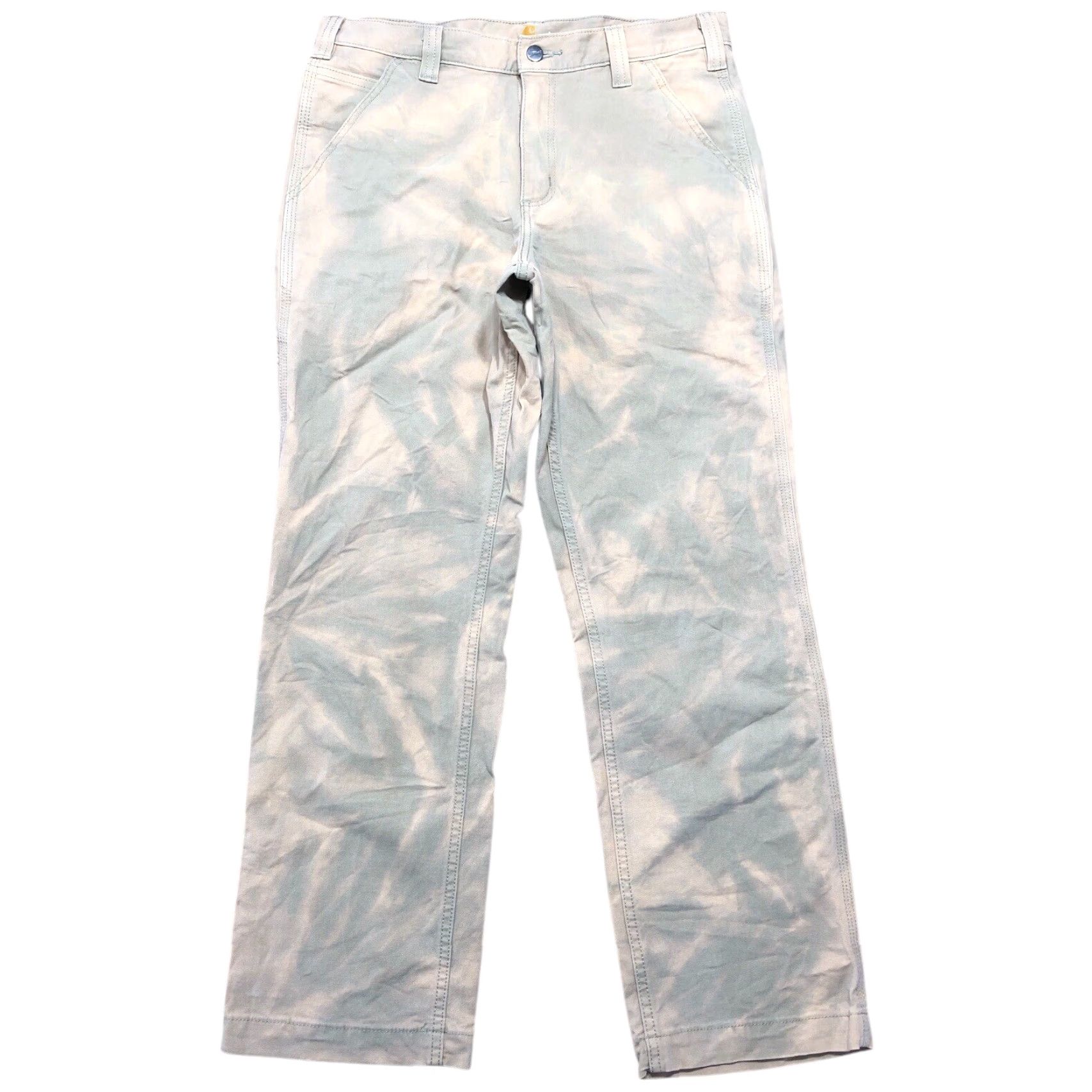 Carhartt VINTAGE Carhartt 102291 Acid Wash Tie Dye Relaxed Pants Canvas Mens 32x30 32x29 5-Pocket Workwear Jeans Belt Loops Brown Carhartt Logo Pockets Size US 32 / EU 48 - 2 Thumbnail