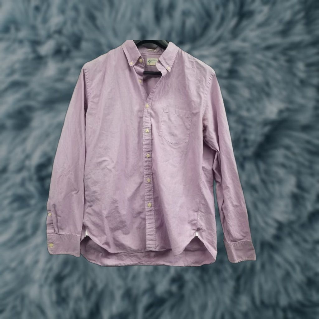 J.Crew J.Crew Shirt Mens Large Pink 2-ply Button-Down Collared Long Sleeve Button-Up 100% Cotton Striped Vintage No Size US L / EU 52-54 / 3 - 1 Thumbnail