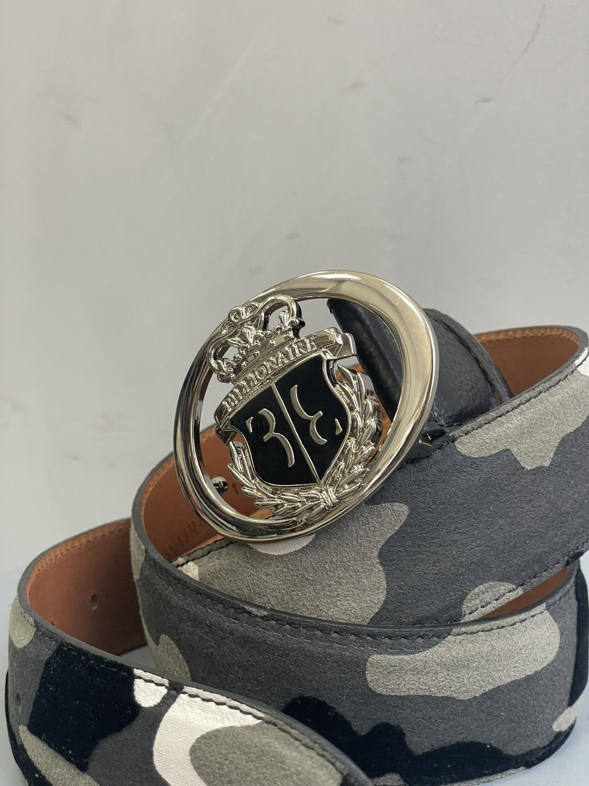 Billionaire Couture Rare leather billionaire cuture leather camo belt Size ONE SIZE - 7 Thumbnail