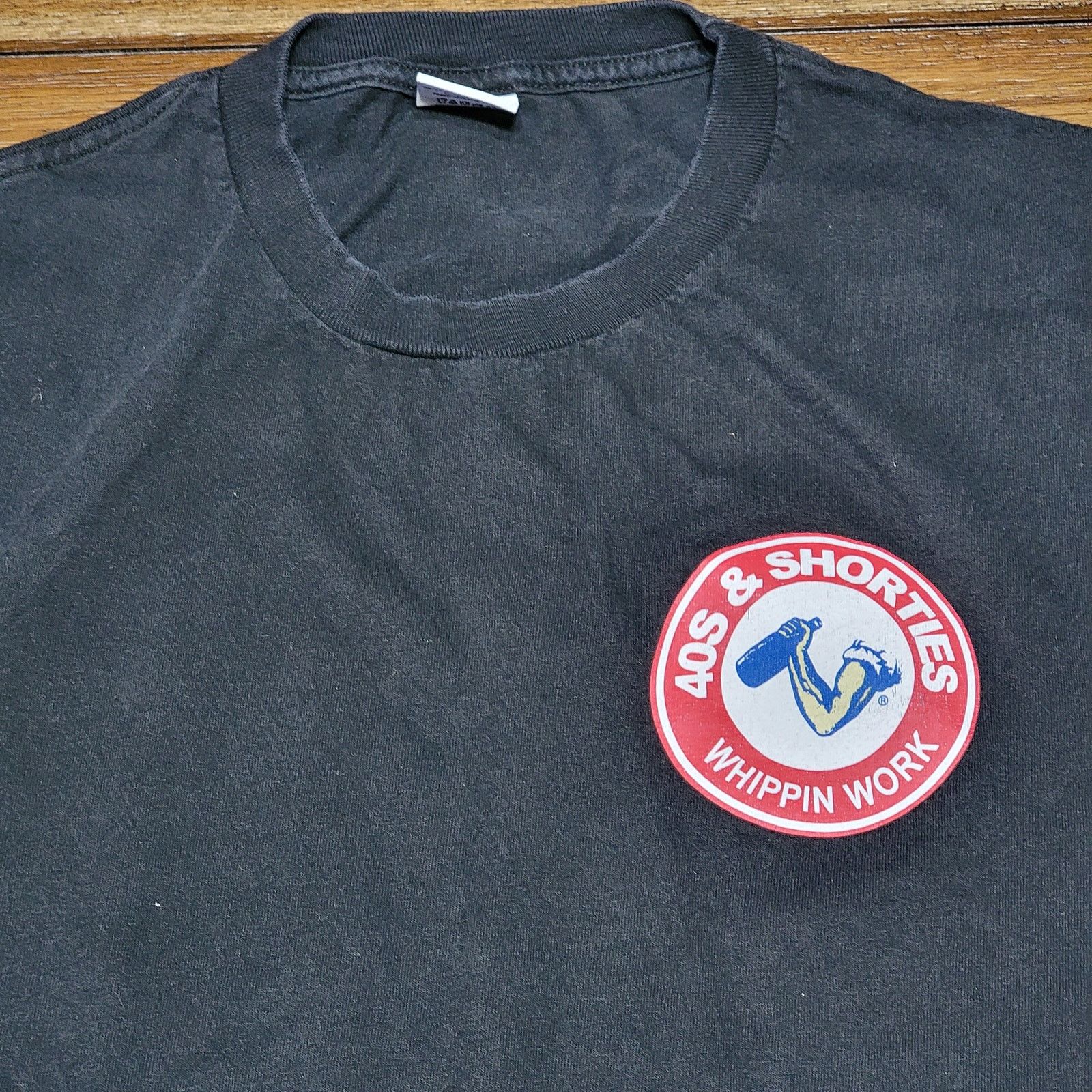 40's & Shorties 40s & Shorties Black Unisex Tee "Whippin Work" - Size Large Size US L / EU 52-54 / 3 - 4 Thumbnail