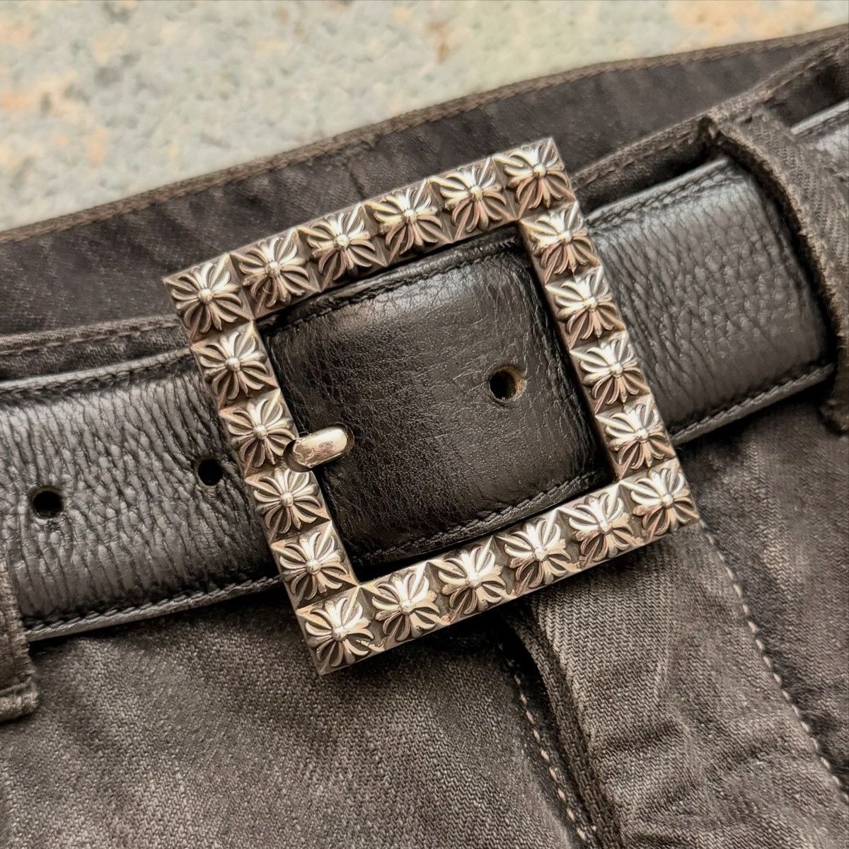 Chrome Hearts Chrome Hearts Pyramid Plus Square Buckle Belt Size 32 Size 32 - 2 Thumbnail