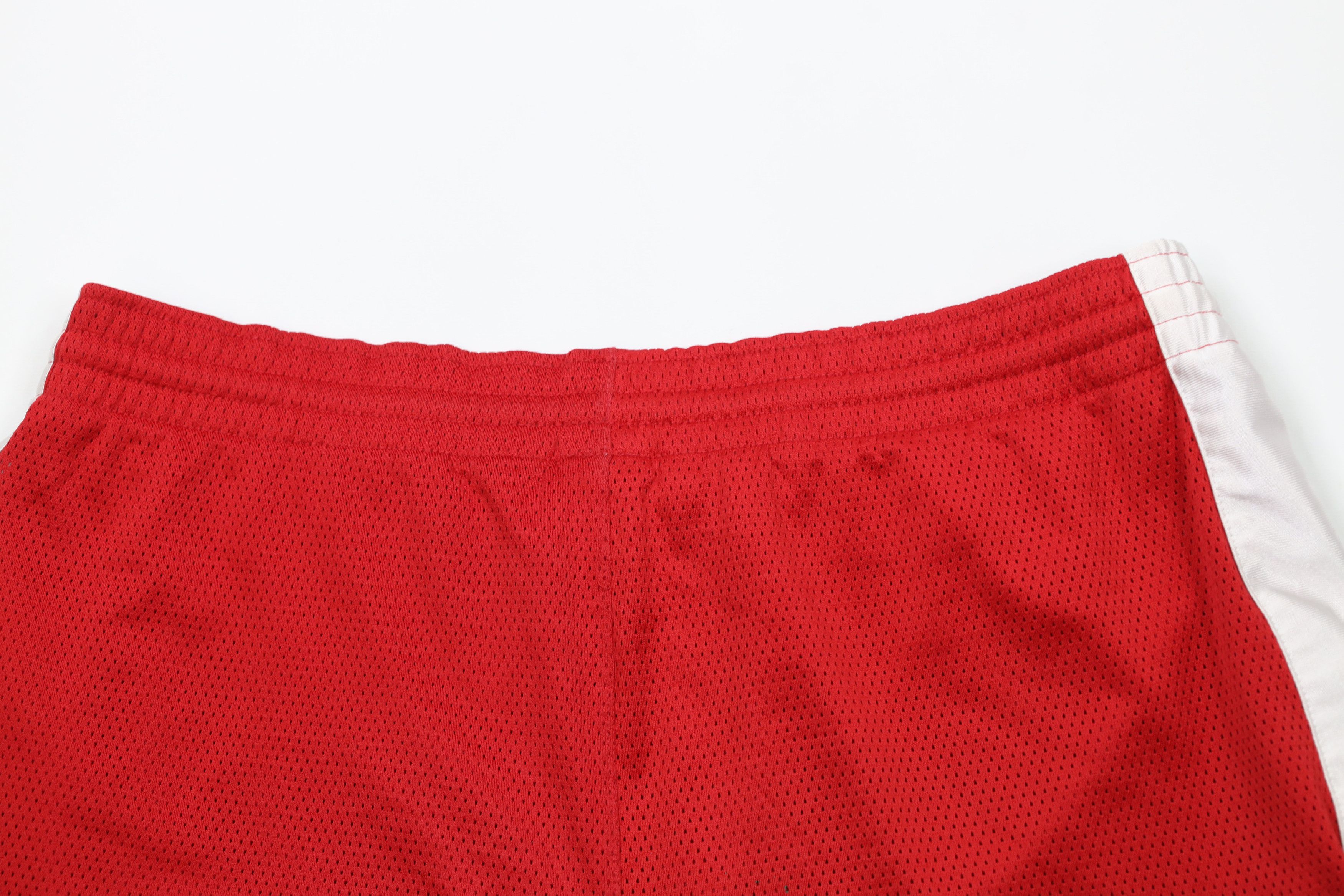 Nike × Vintage Vintage 90s Y2K Nike Scott Mini Swoosh Striped Mesh Shorts Size US 32 / EU 48 - 11 Thumbnail