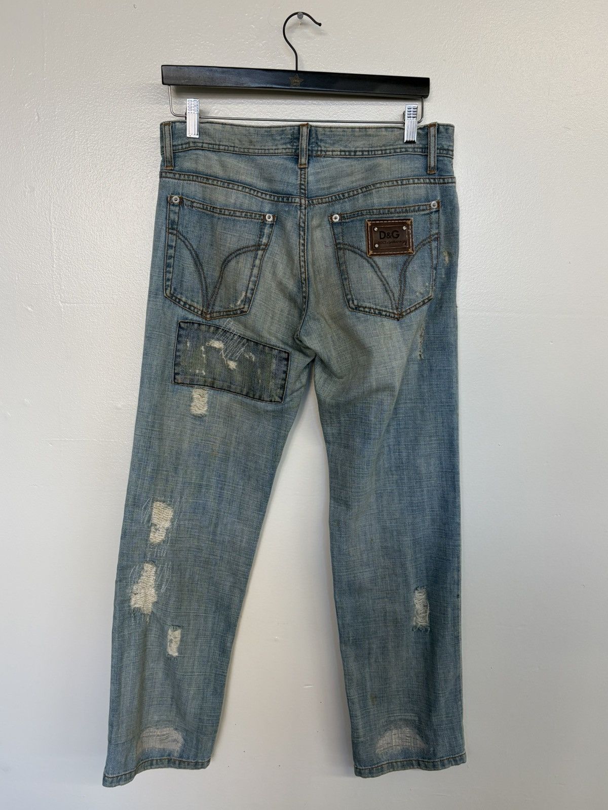 Dolce & Gabbana Dolce and Gabana Thrashed Patchwork Jeans Size US 30 / EU 46 - 4 Thumbnail